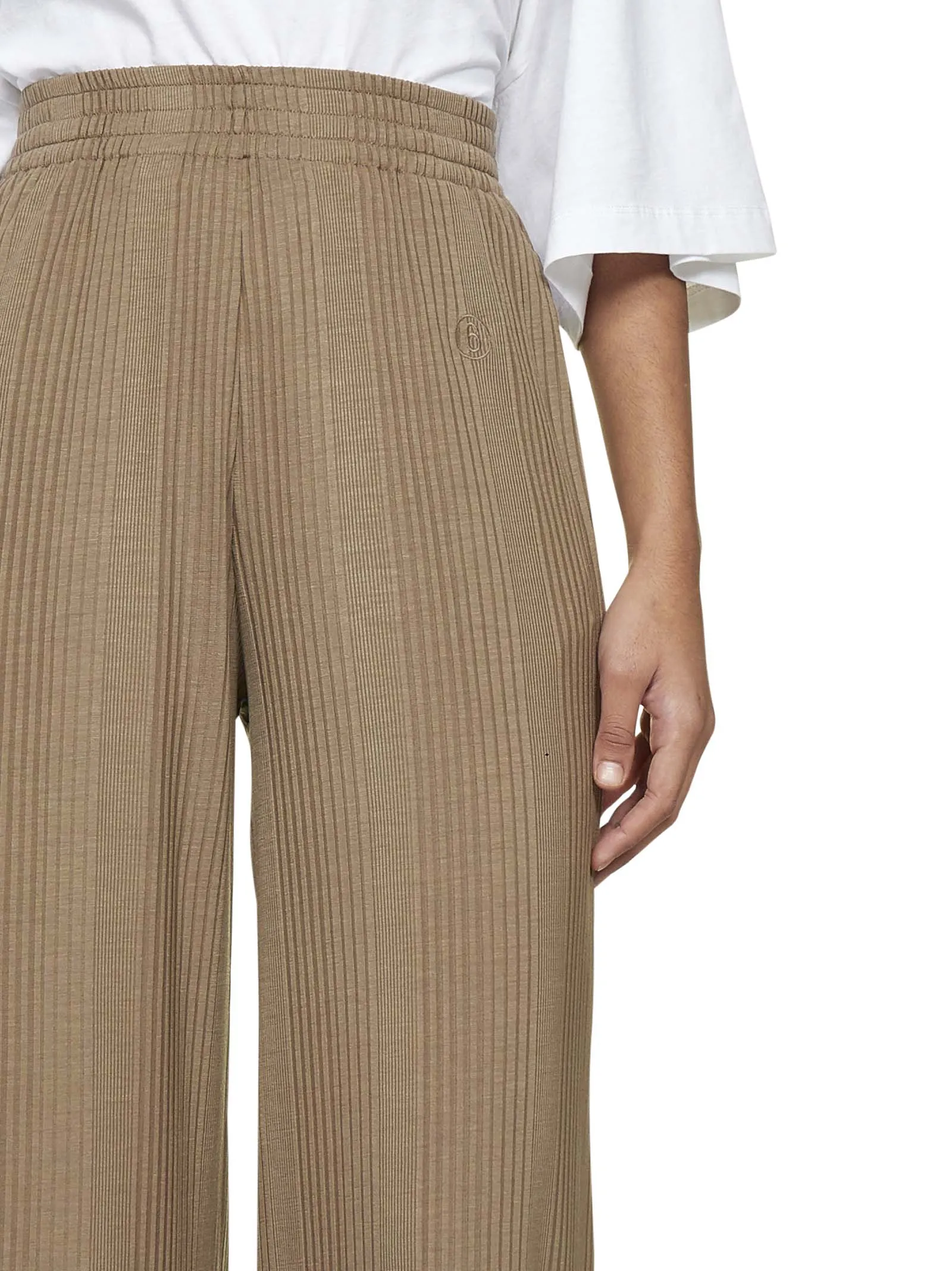 MM6 Maison Margiela Pleated Elastic Waist Trousers