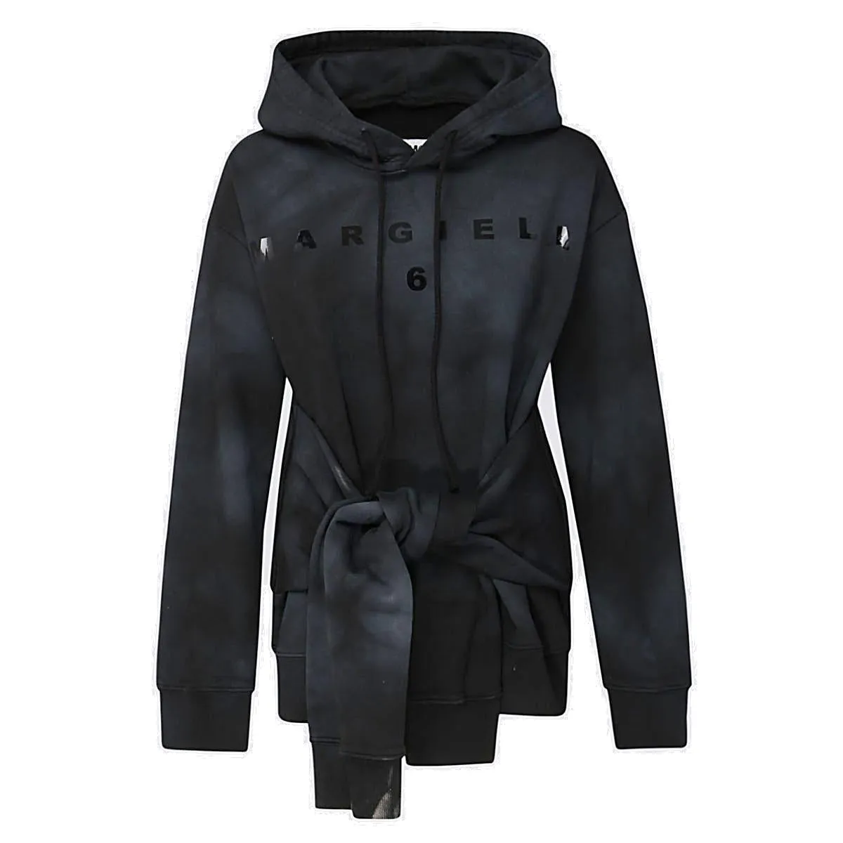 MM6 Maison Margiela Tie-Dyed Tied Waist Hoodie