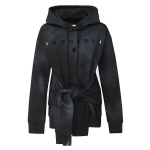 MM6 Maison Margiela Tie-Dyed Tied Waist Hoodie