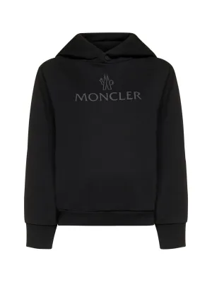 Moncler Logo Printed Buttoned Hoodie