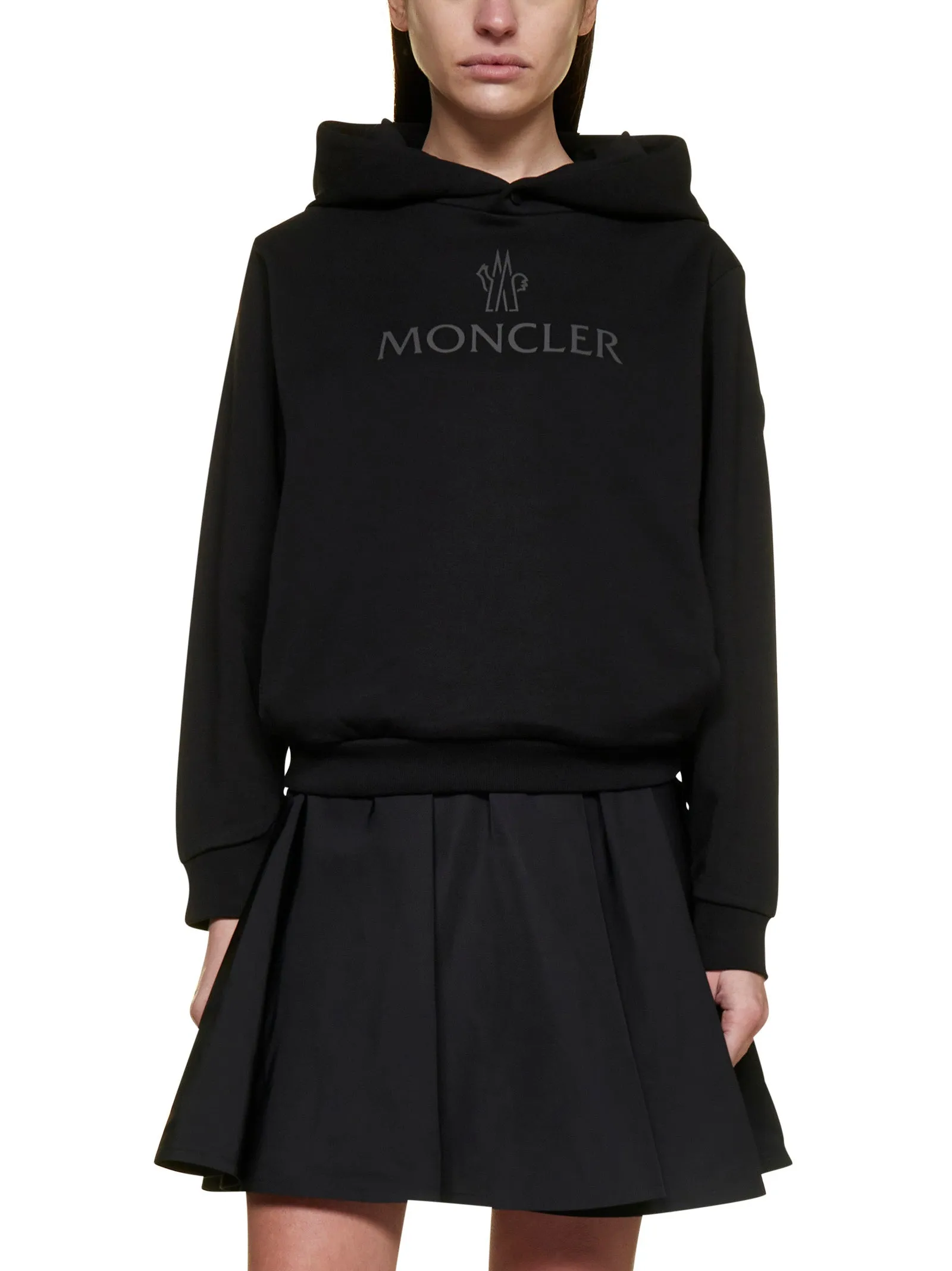 Moncler Logo Printed Buttoned Hoodie