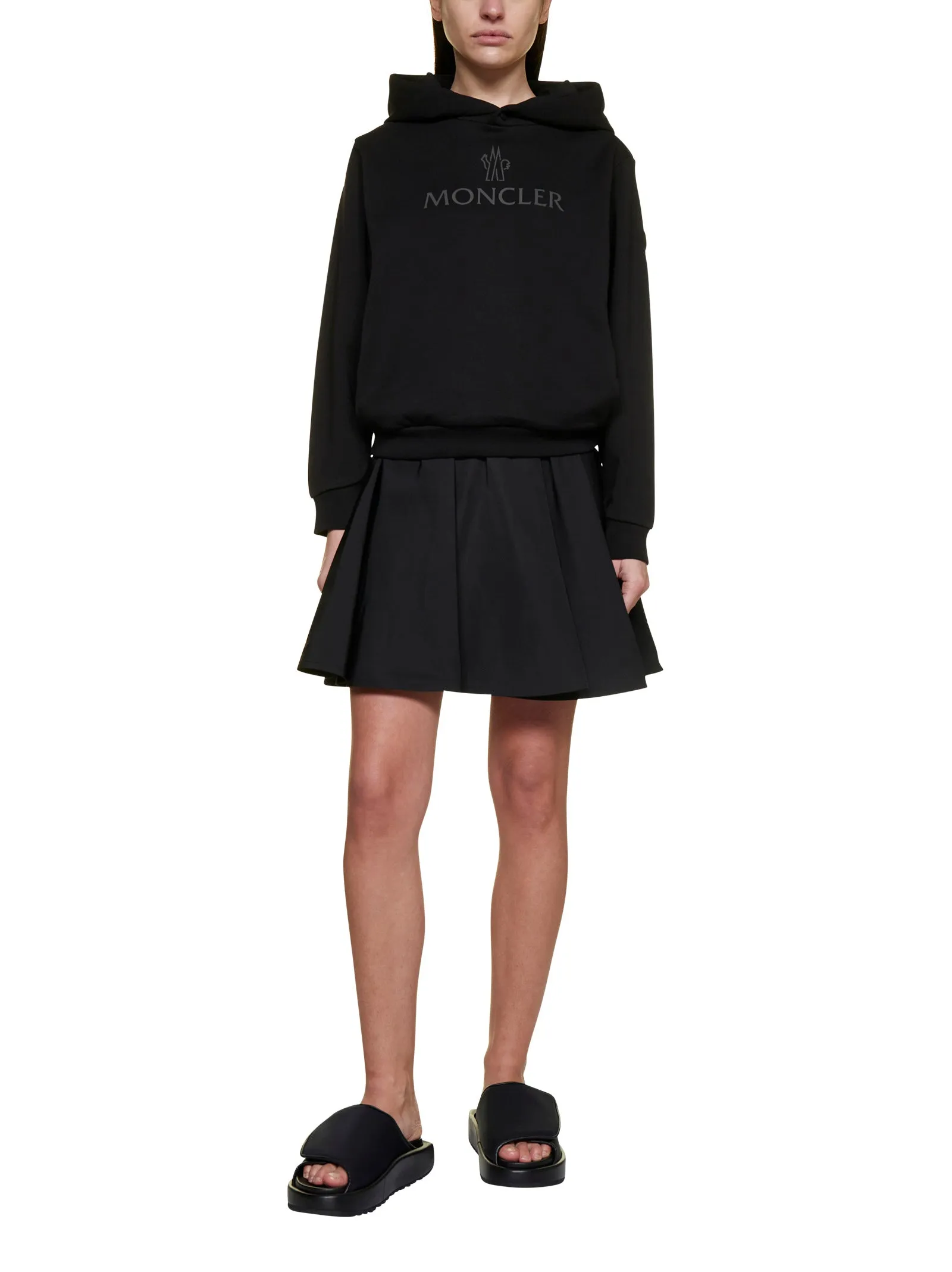 Moncler Logo Printed Buttoned Hoodie