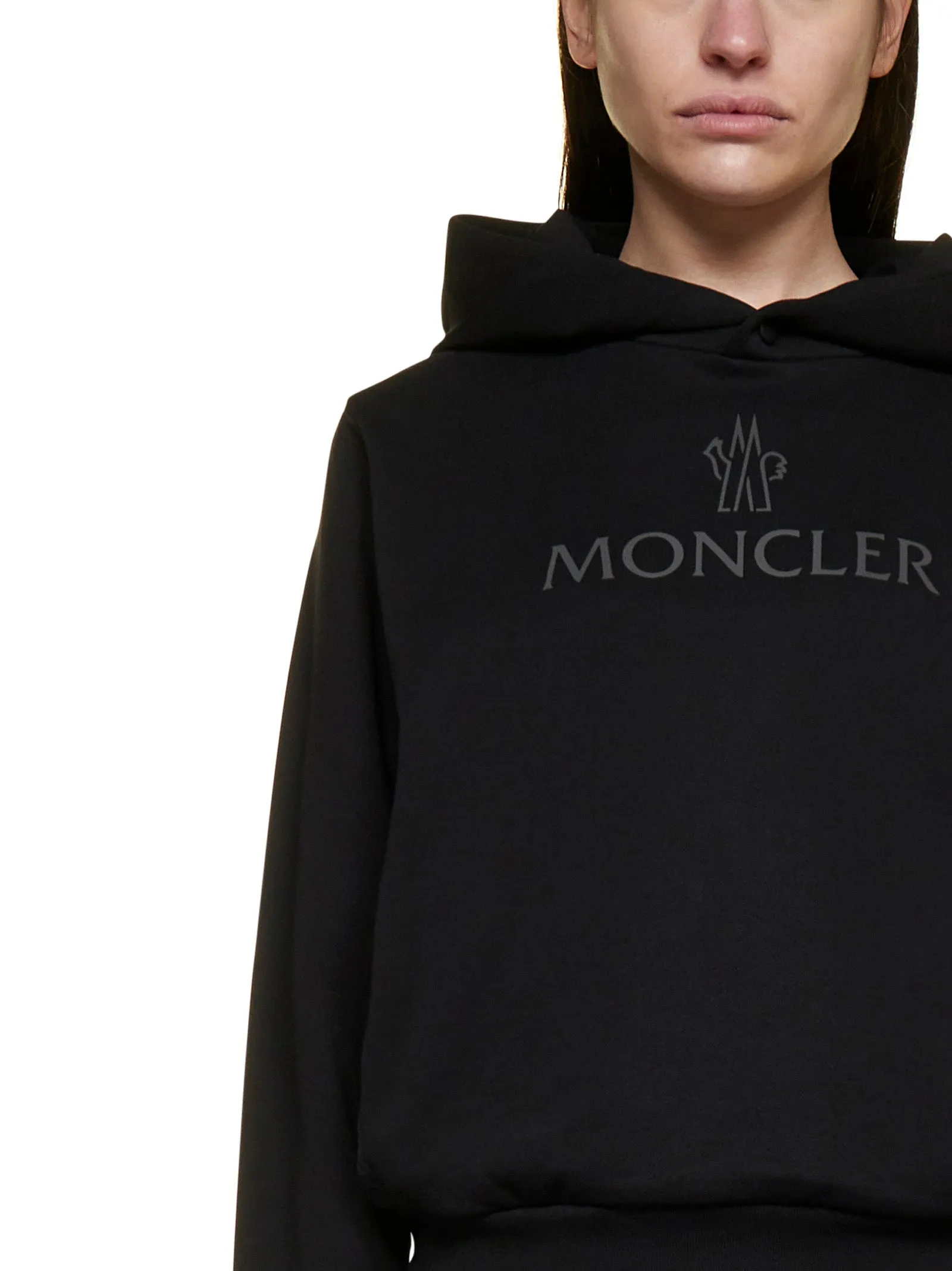 Moncler Logo Printed Buttoned Hoodie