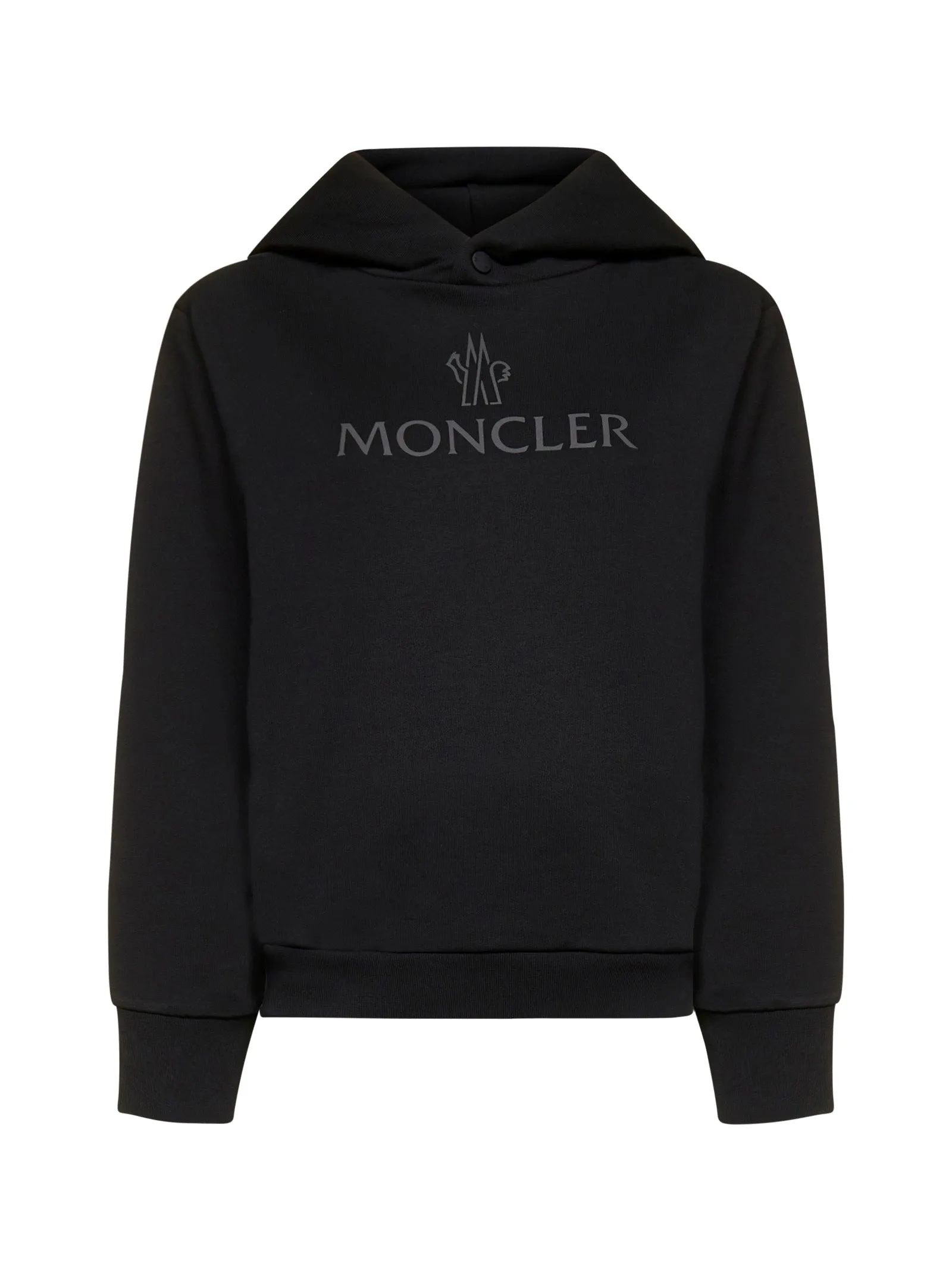 Moncler Logo Printed Buttoned Hoodie
