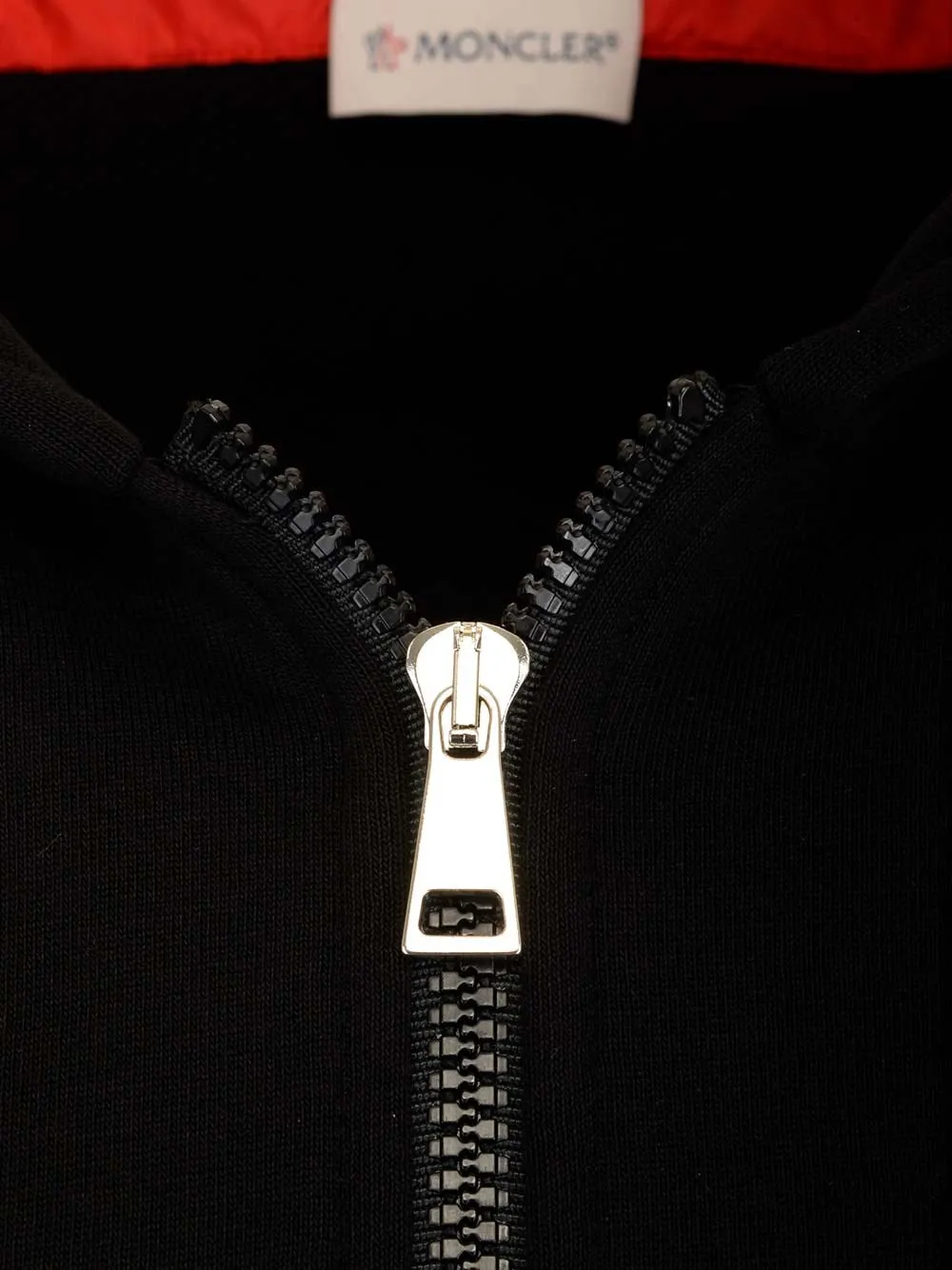 Moncler Slogan Print Zipped Hoodie