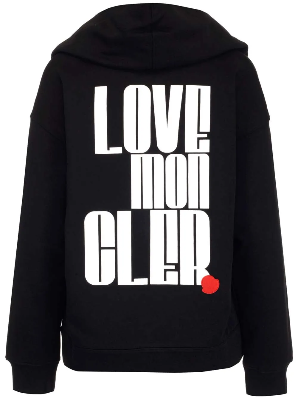 Moncler Slogan Print Zipped Hoodie