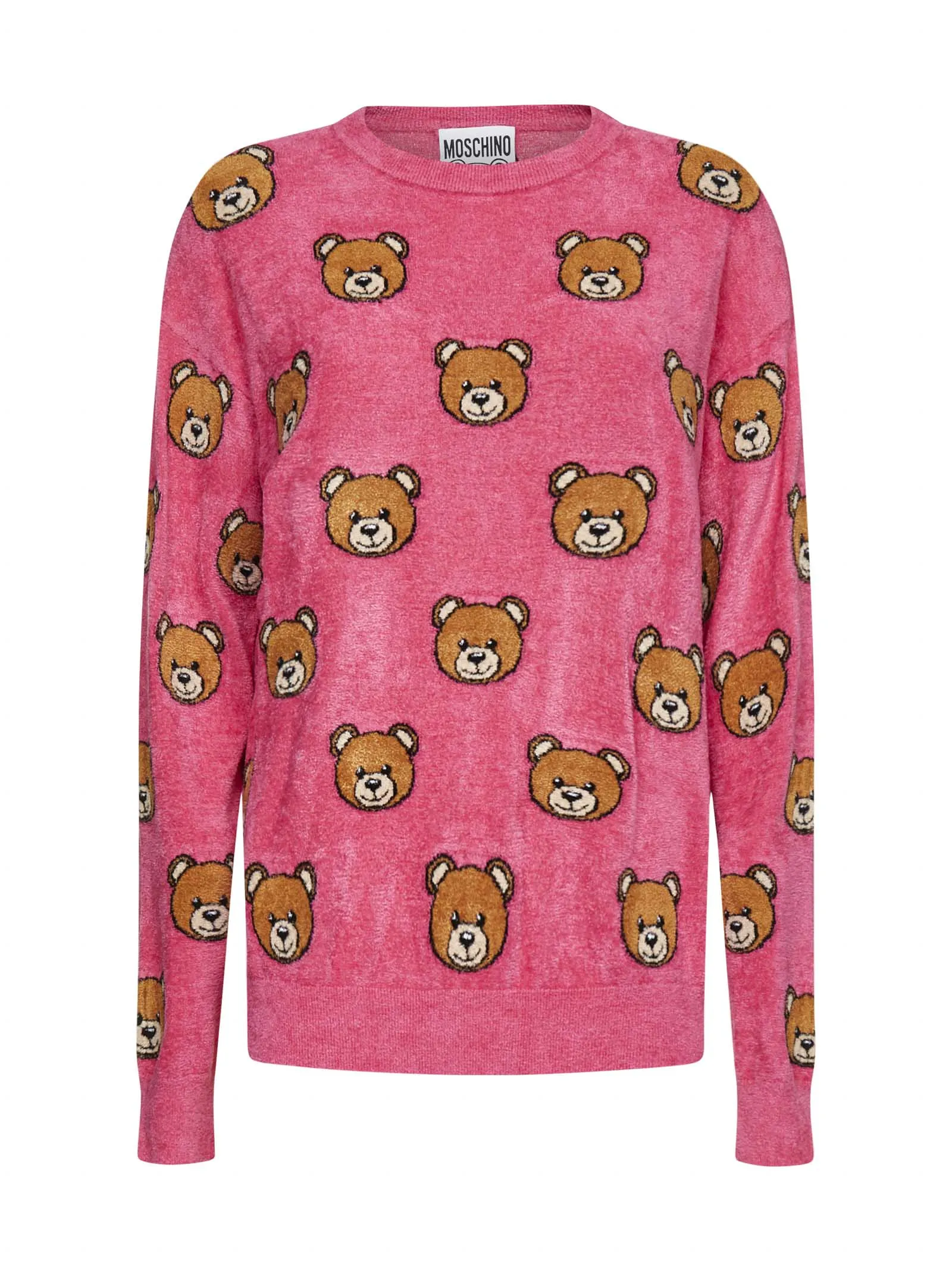 Moschino Allover Teddy Bear Crewneck Knit Jumper