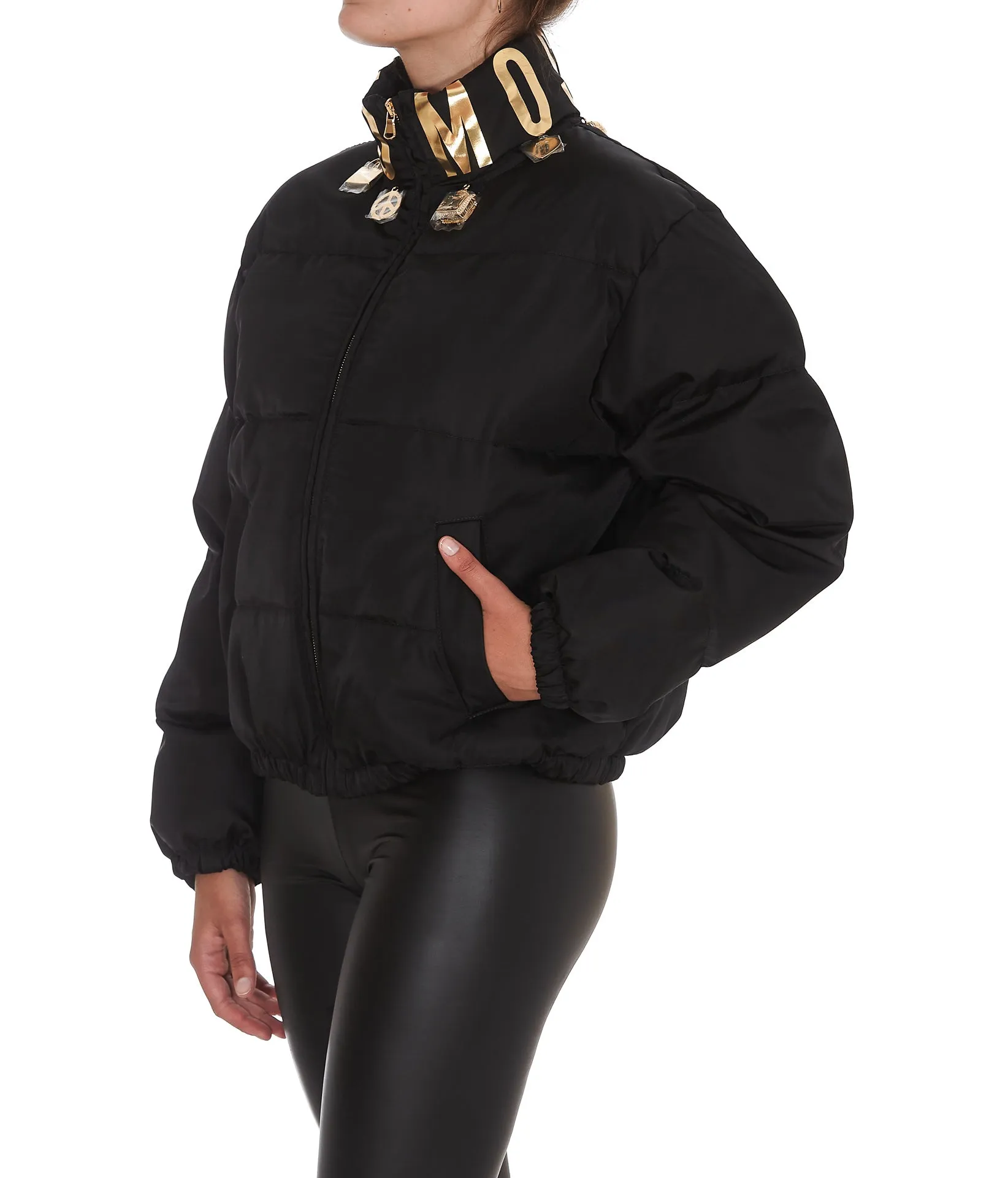 Moschino Charm Embellished High-Neck Jacket