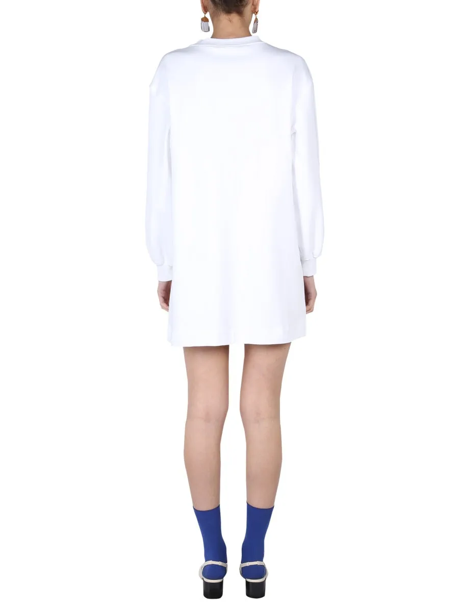 Moschino Cherry Pie Graphic Printed Sweater Dress