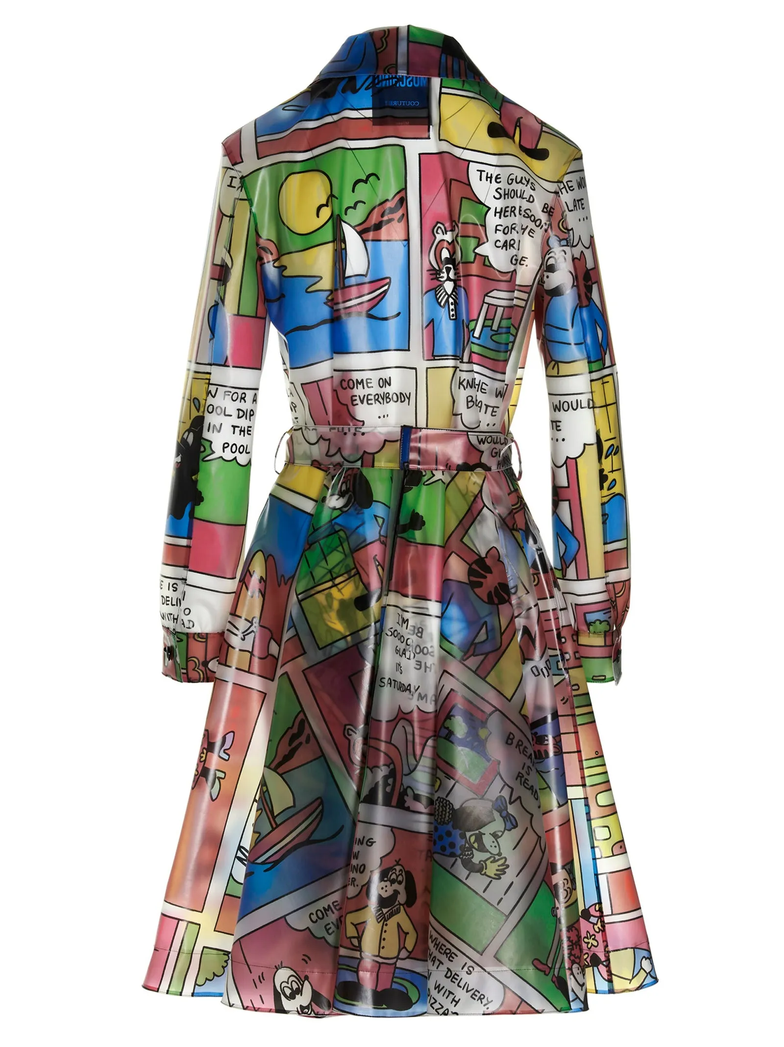 Moschino Comic Printed Shirt Dress