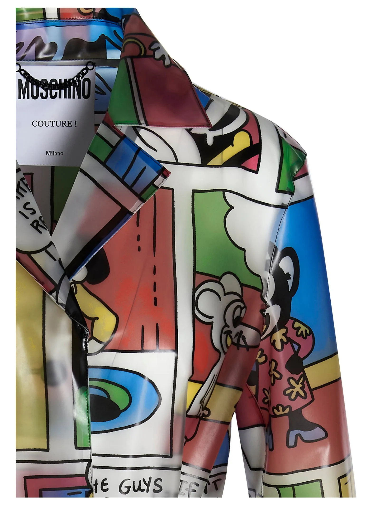 Moschino Comic Printed Shirt Dress