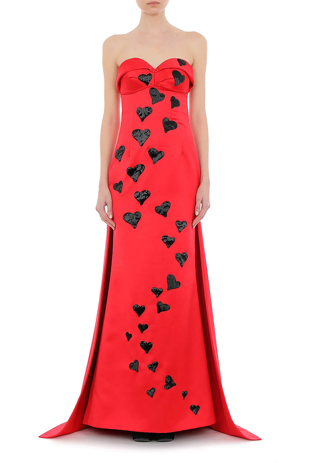 Moschino Embellished Heart Sleeveless Maxi Dress
