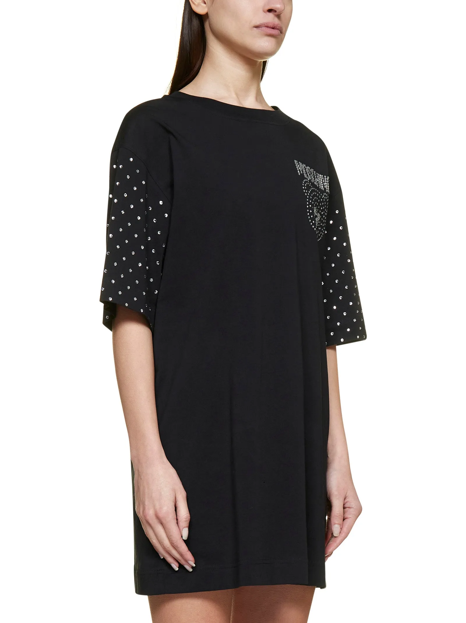 Moschino Embellished Teddy Logo Mini T-Shirt Dress