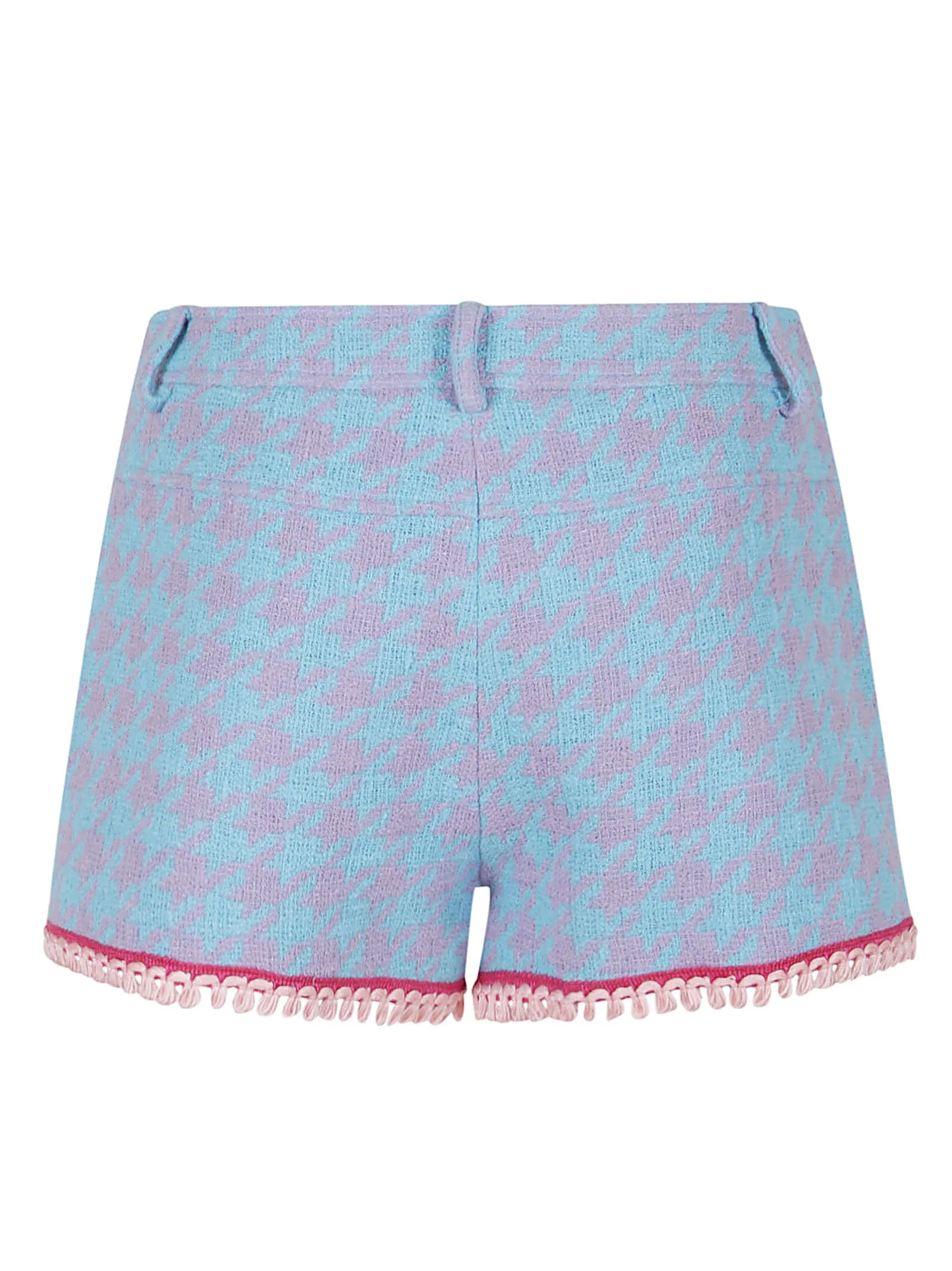 Moschino Houndstooth Tassel Trim Shorts