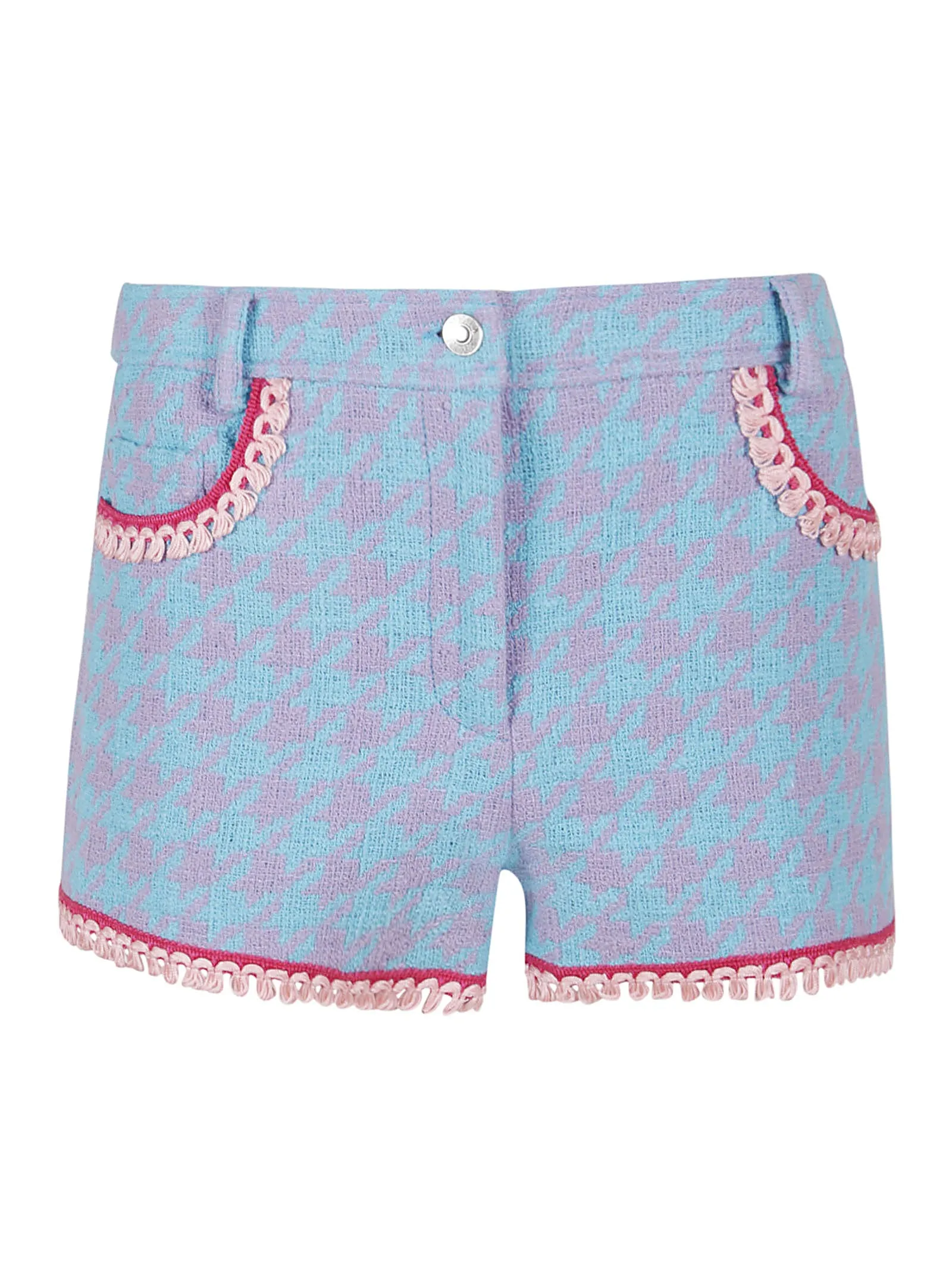 Moschino Houndstooth Tassel Trim Shorts