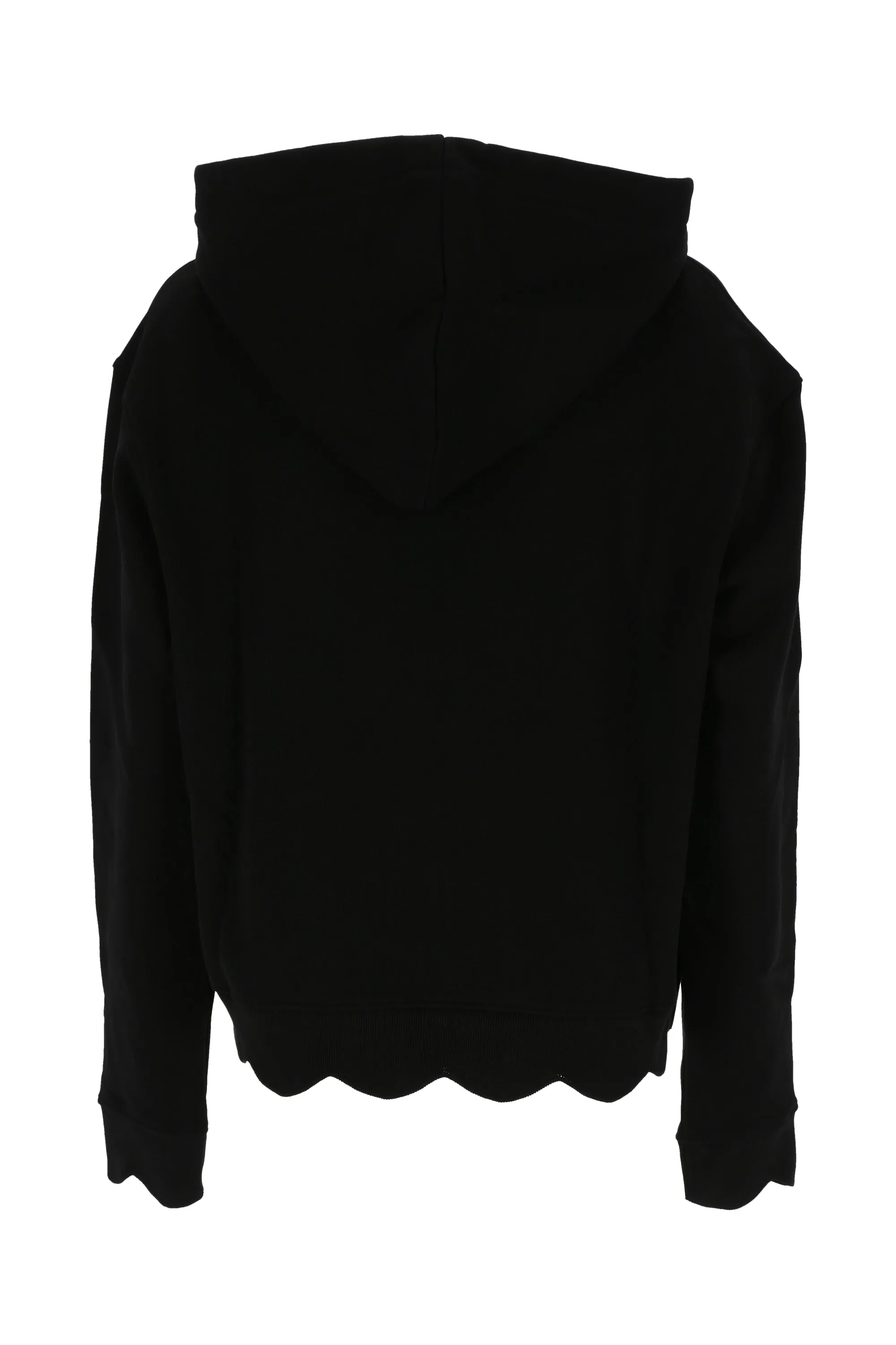 Moschino Logo Embroidered Zipped Drawstring Hoodie