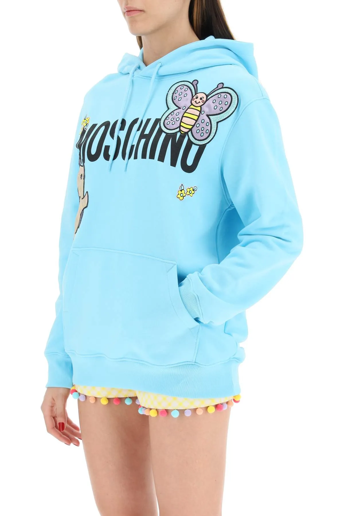 Moschino Logo Print Animal Cartoon Detailed Hoodie