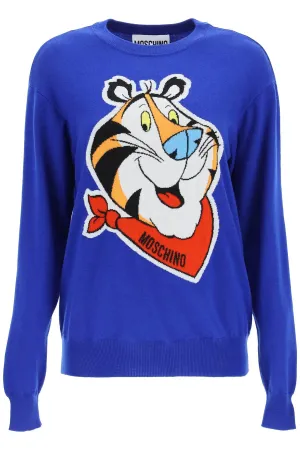 Moschino Logo Printed Crewneck Sweater
