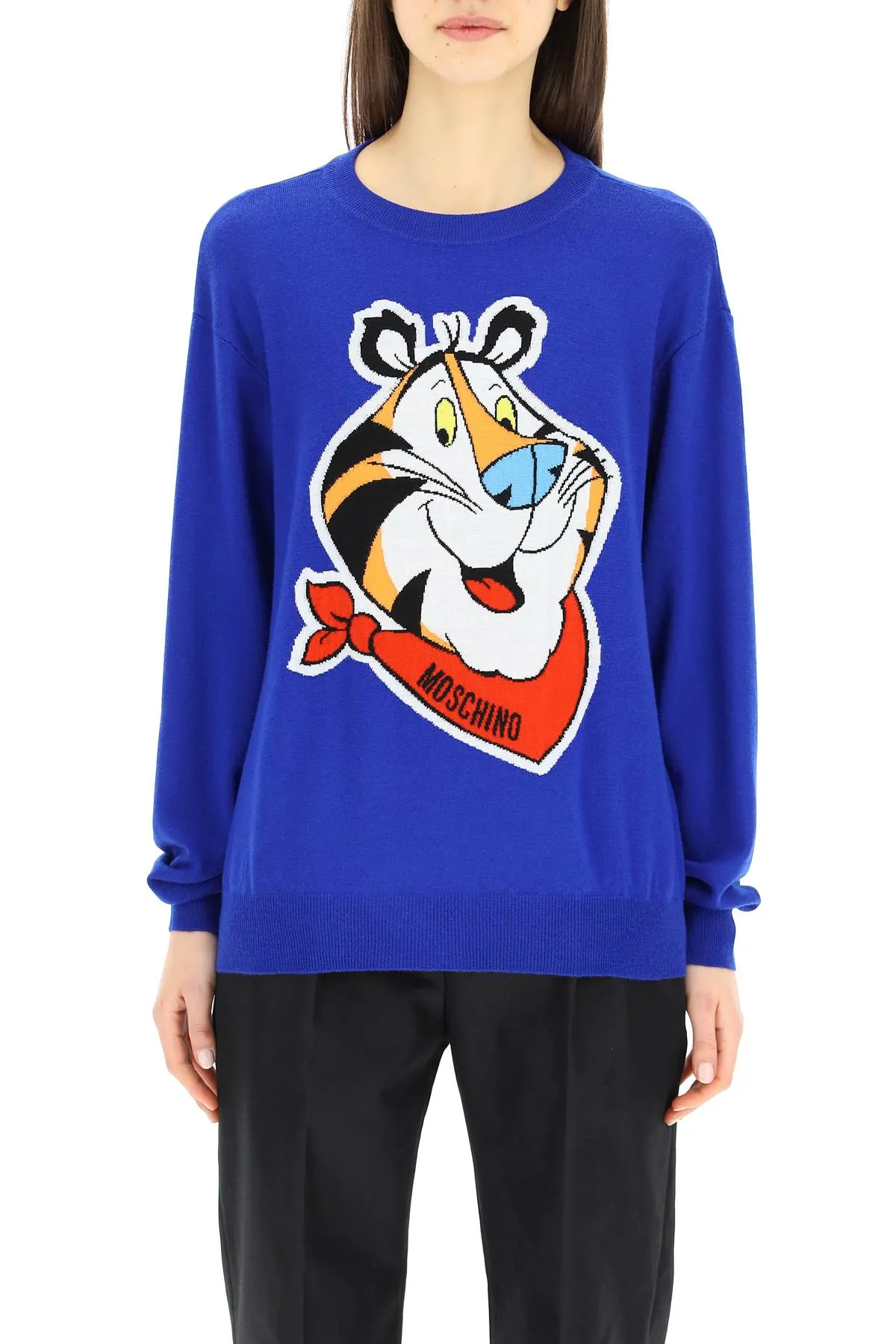 Moschino Logo Printed Crewneck Sweater