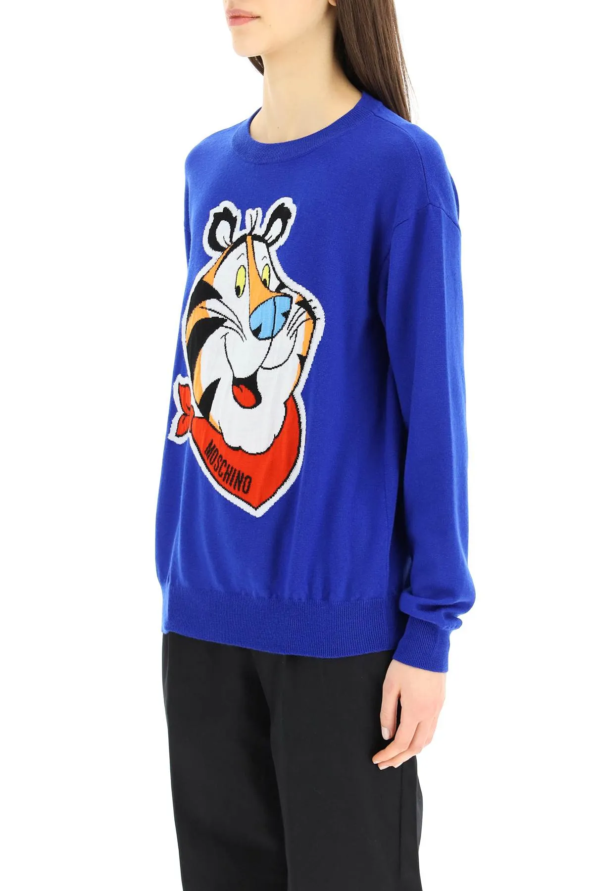 Moschino Logo Printed Crewneck Sweater