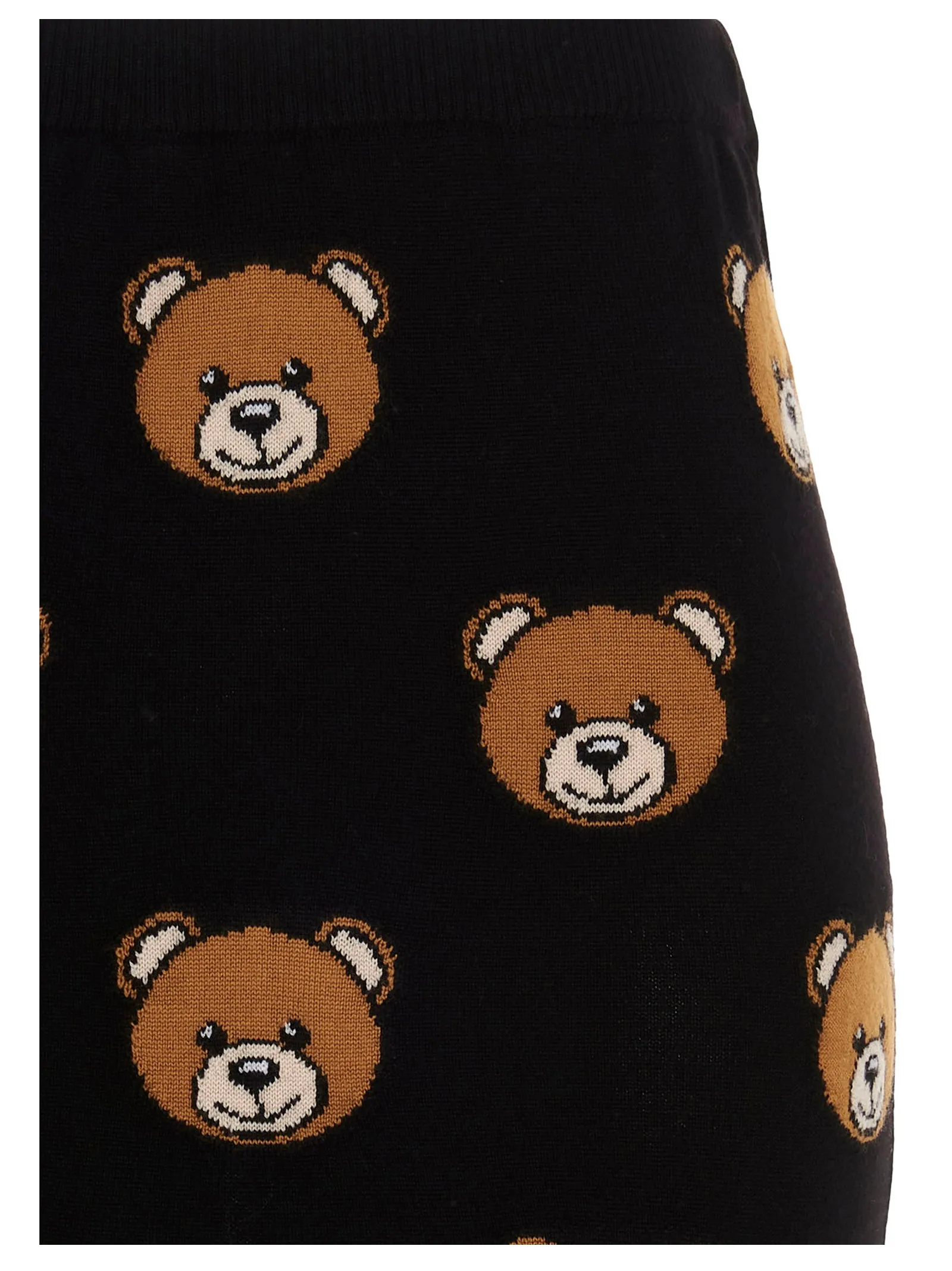 Moschino Logo Teddy Jacquard Mini Skirt