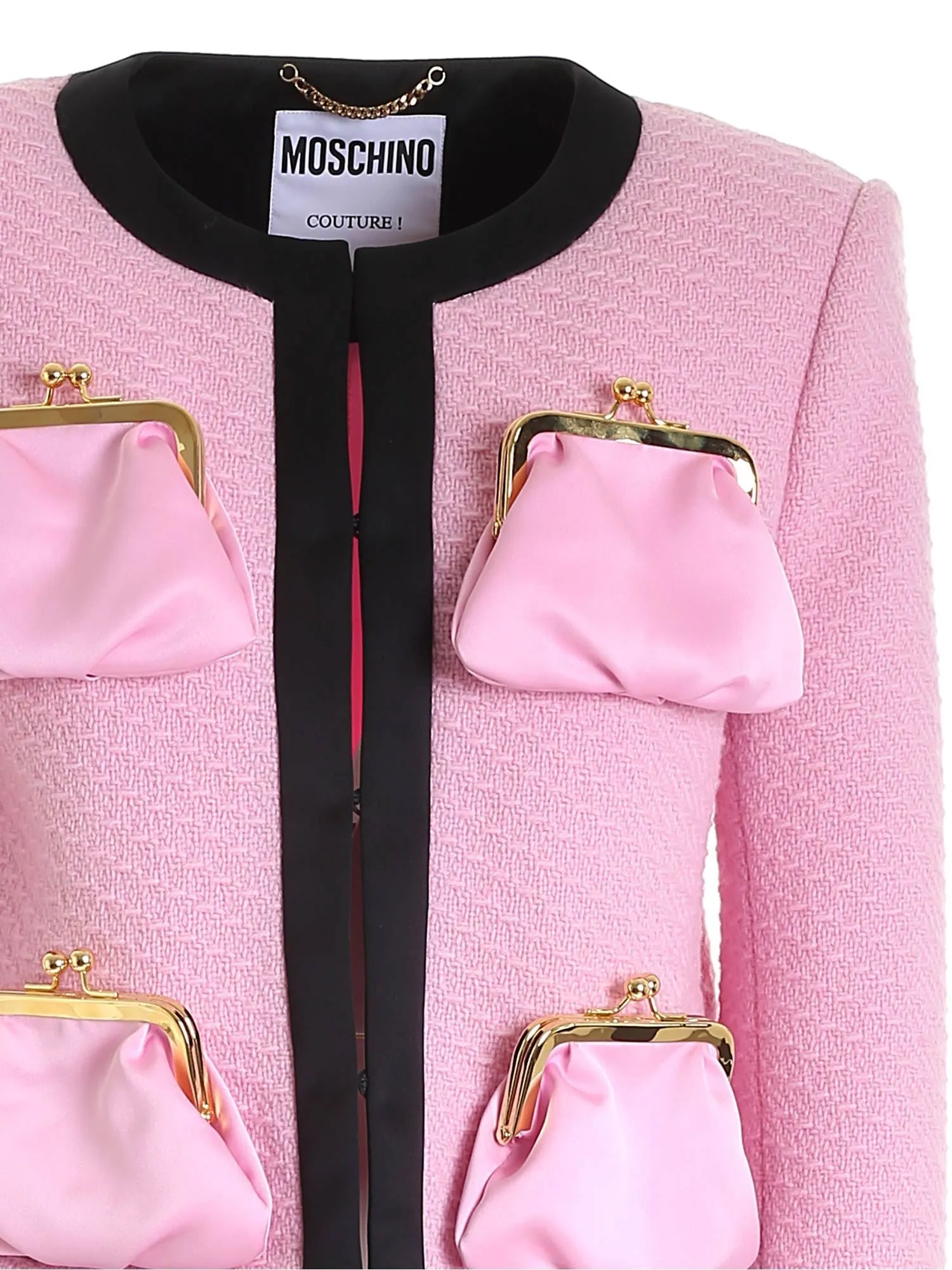 Moschino Purse Detailed Two-Tone Jacket