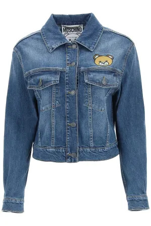 Moschino Teddy Bear Patch Denim Jacket