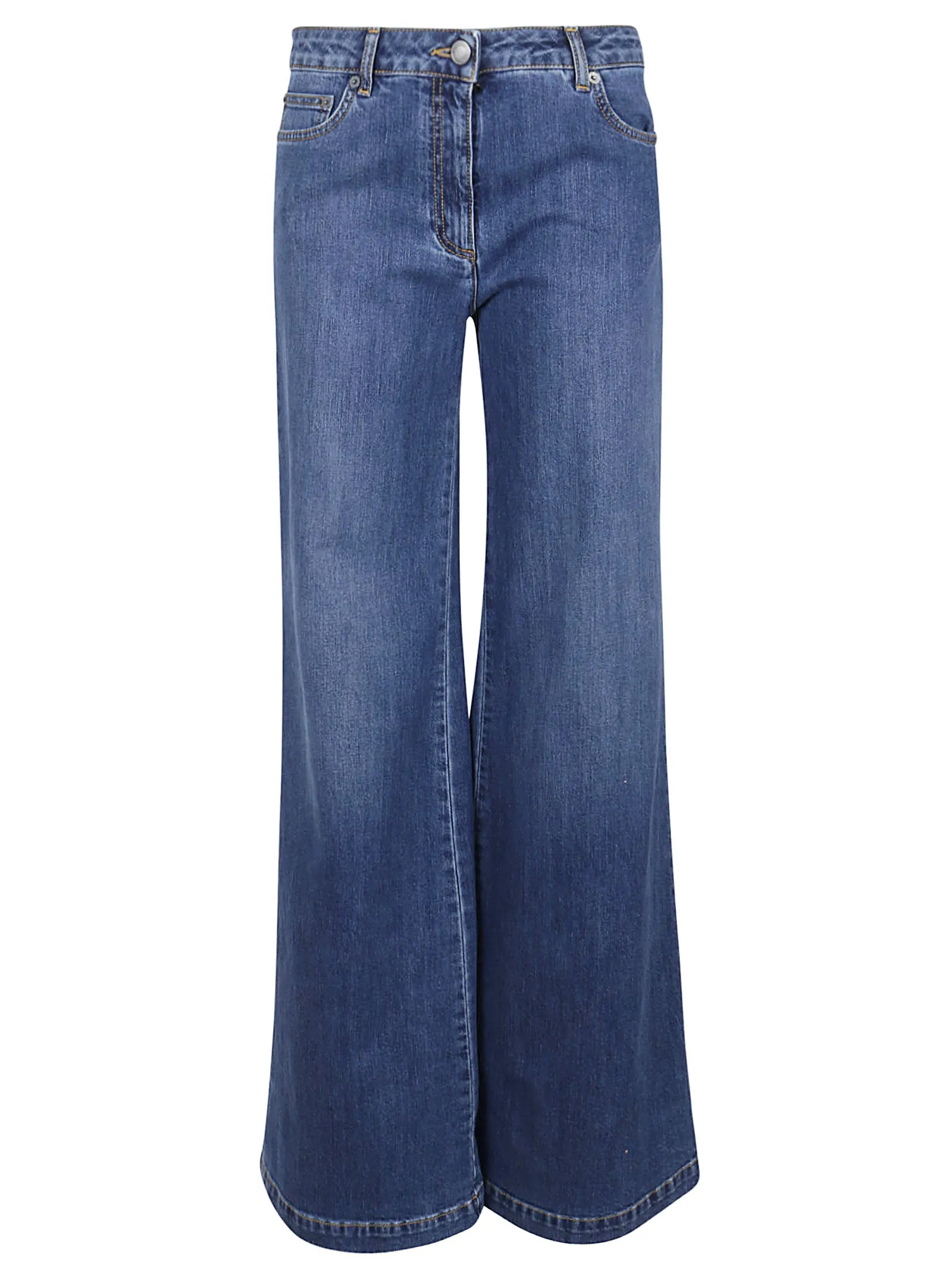 Moschino Teddy Bear Patch Flared Denim Jeans