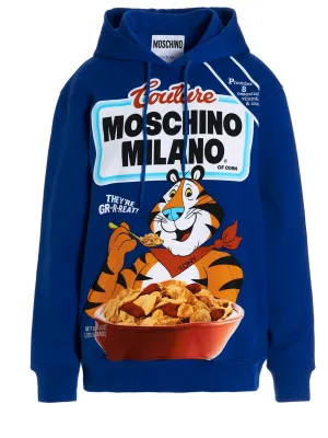 Moschino Tiger Printed Drawstring Hoodie