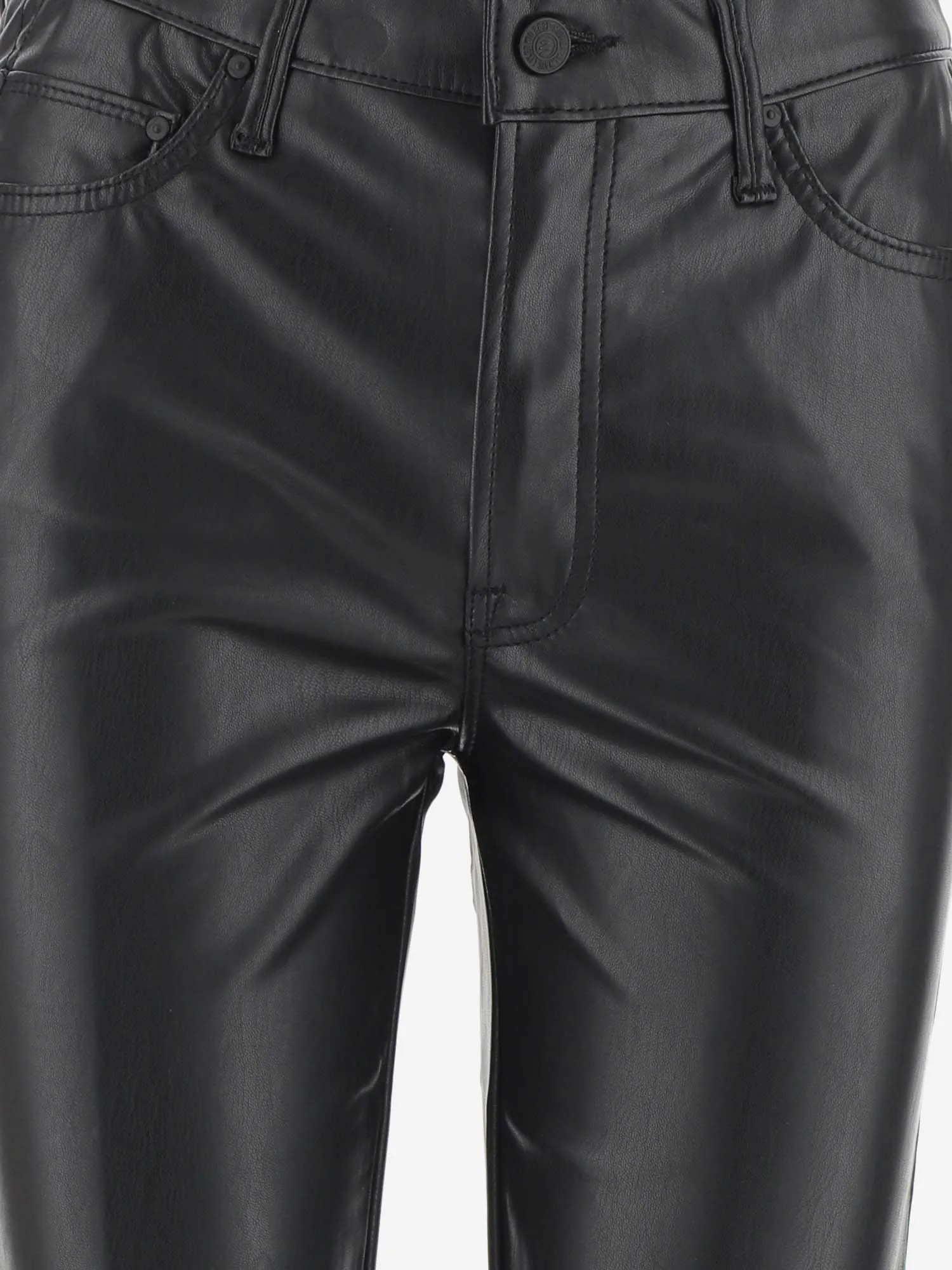 Mother The Insider Ankle Faux Leather Pants