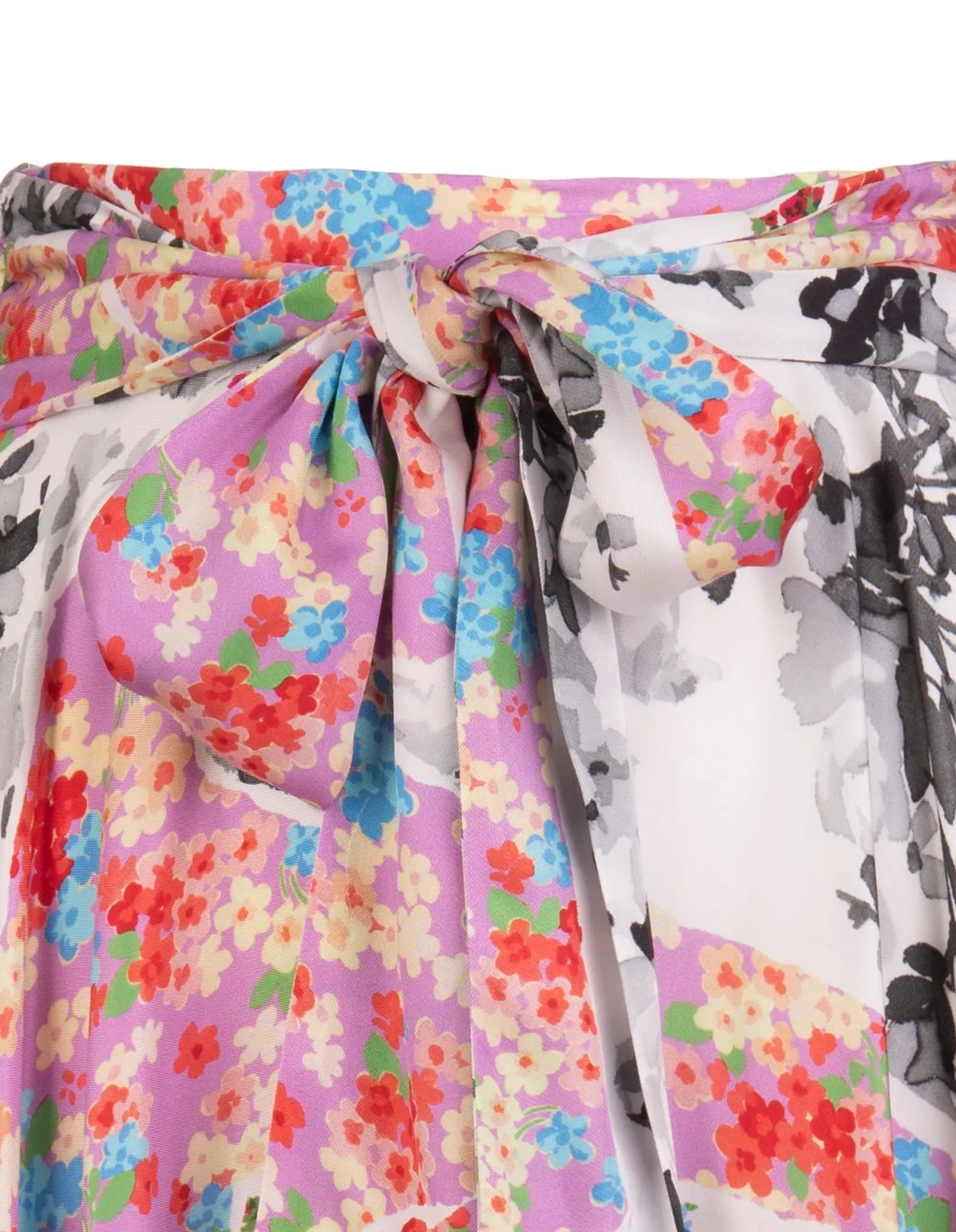 MSGM Allover Floral Printed High Waist Skirt