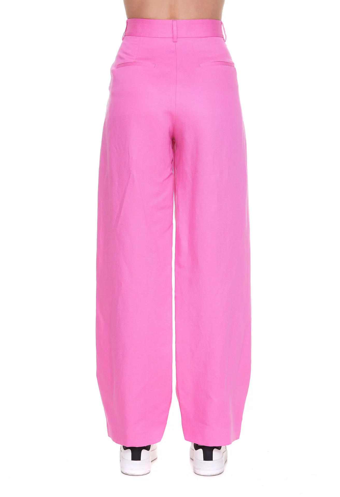 MSGM Button Detailed Wide-Leg Trousers