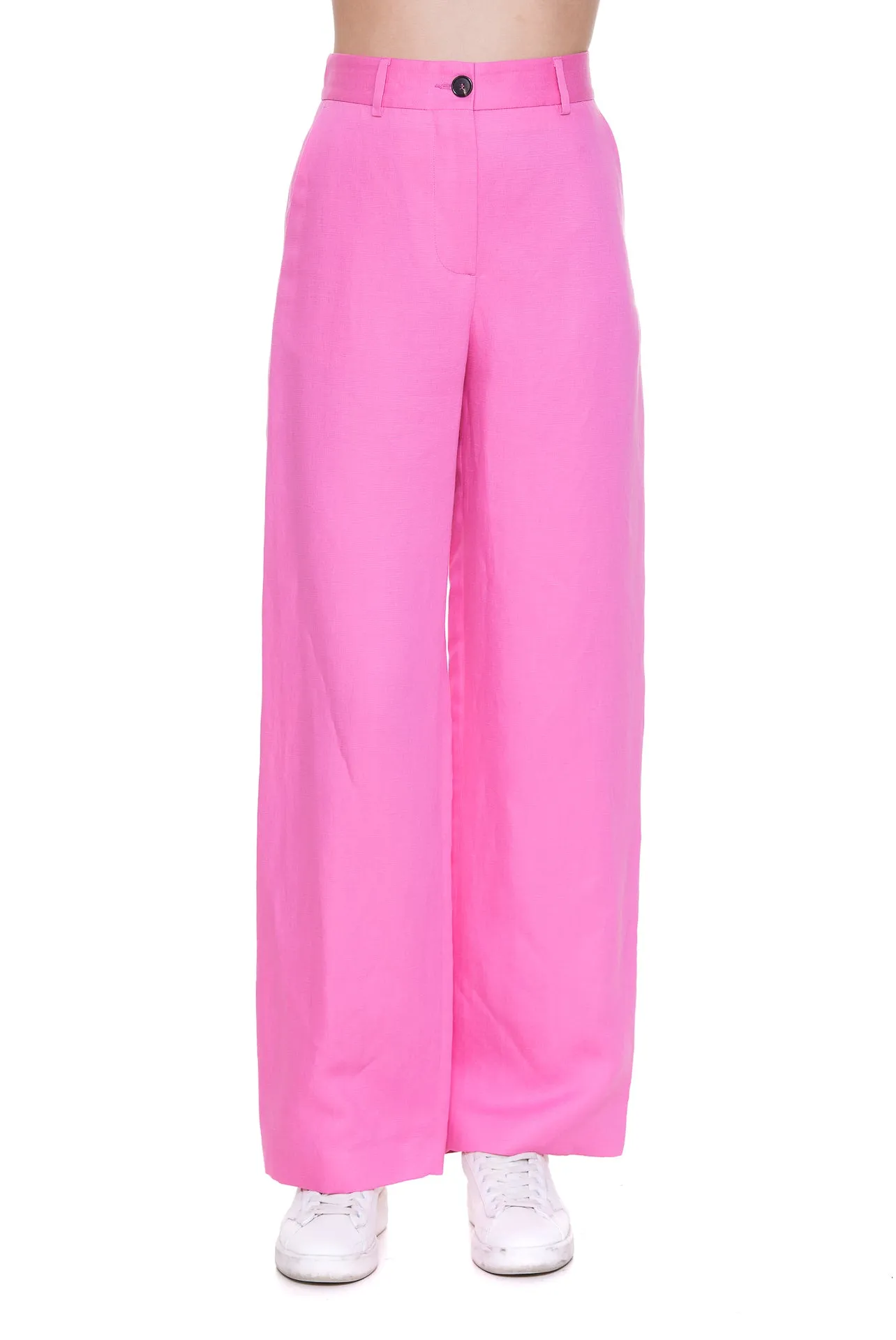MSGM Button Detailed Wide-Leg Trousers