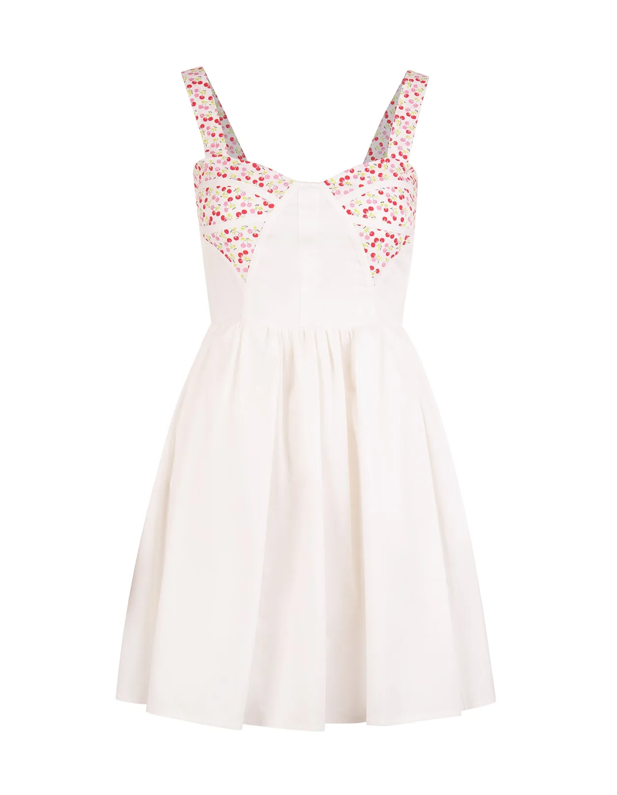MSGM Cheery Printed V-Neck Sleeveless Dress