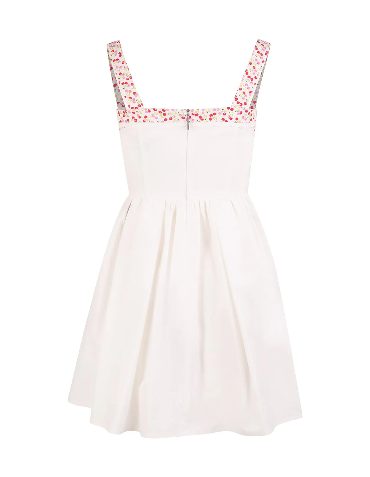 MSGM Cheery Printed V-Neck Sleeveless Dress