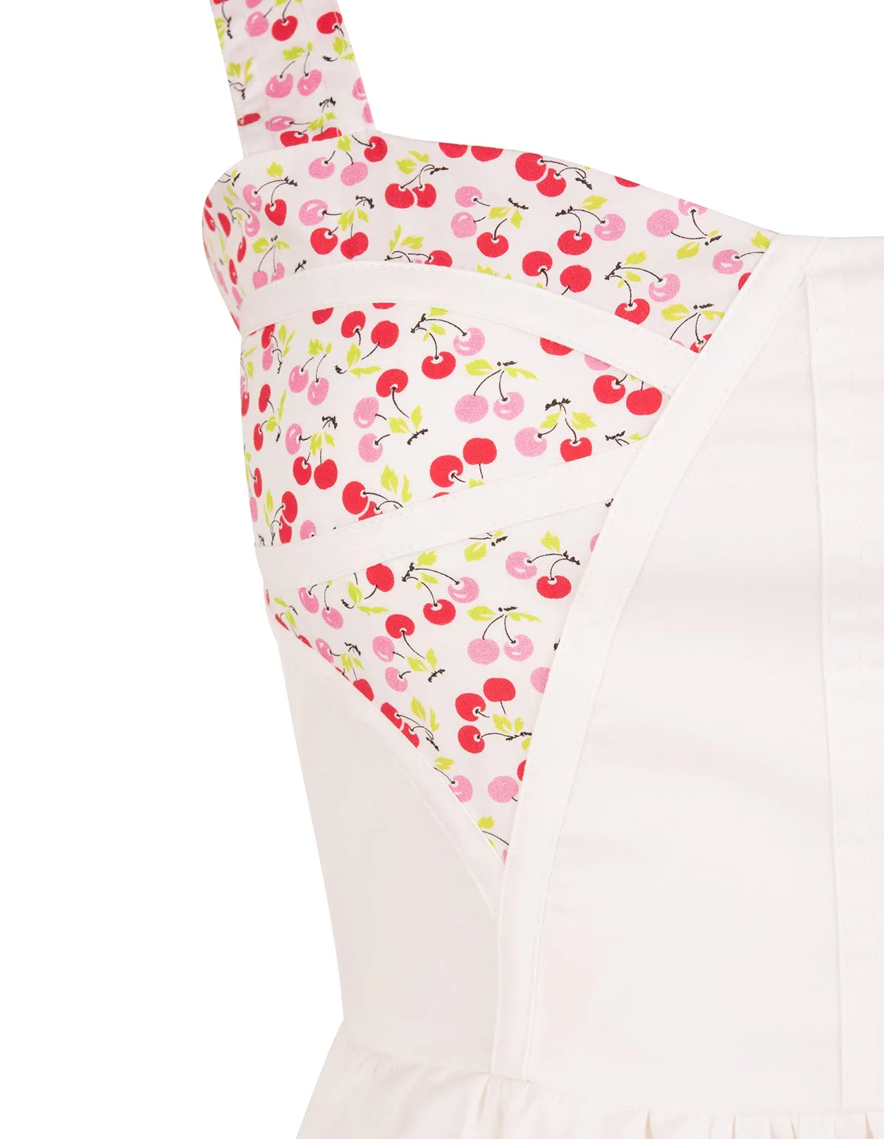 MSGM Cheery Printed V-Neck Sleeveless Dress