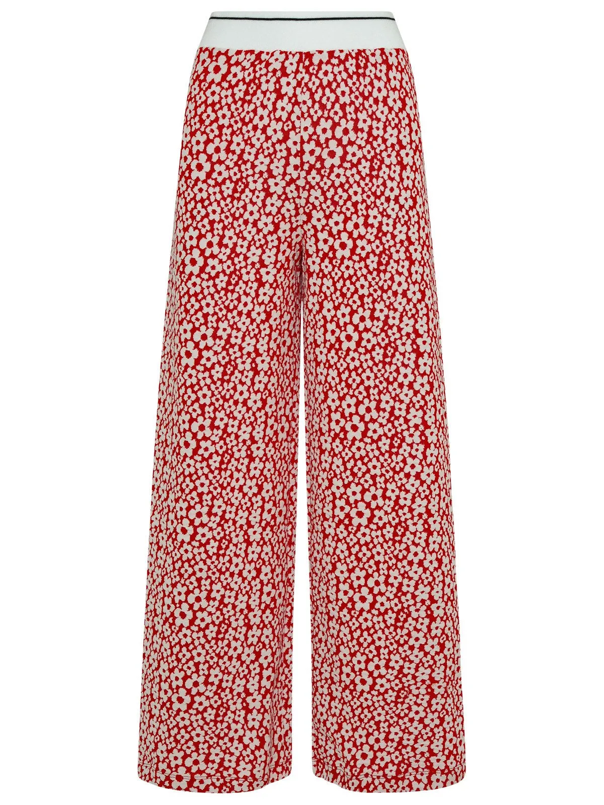 MSGM Floral Print Flared Pants