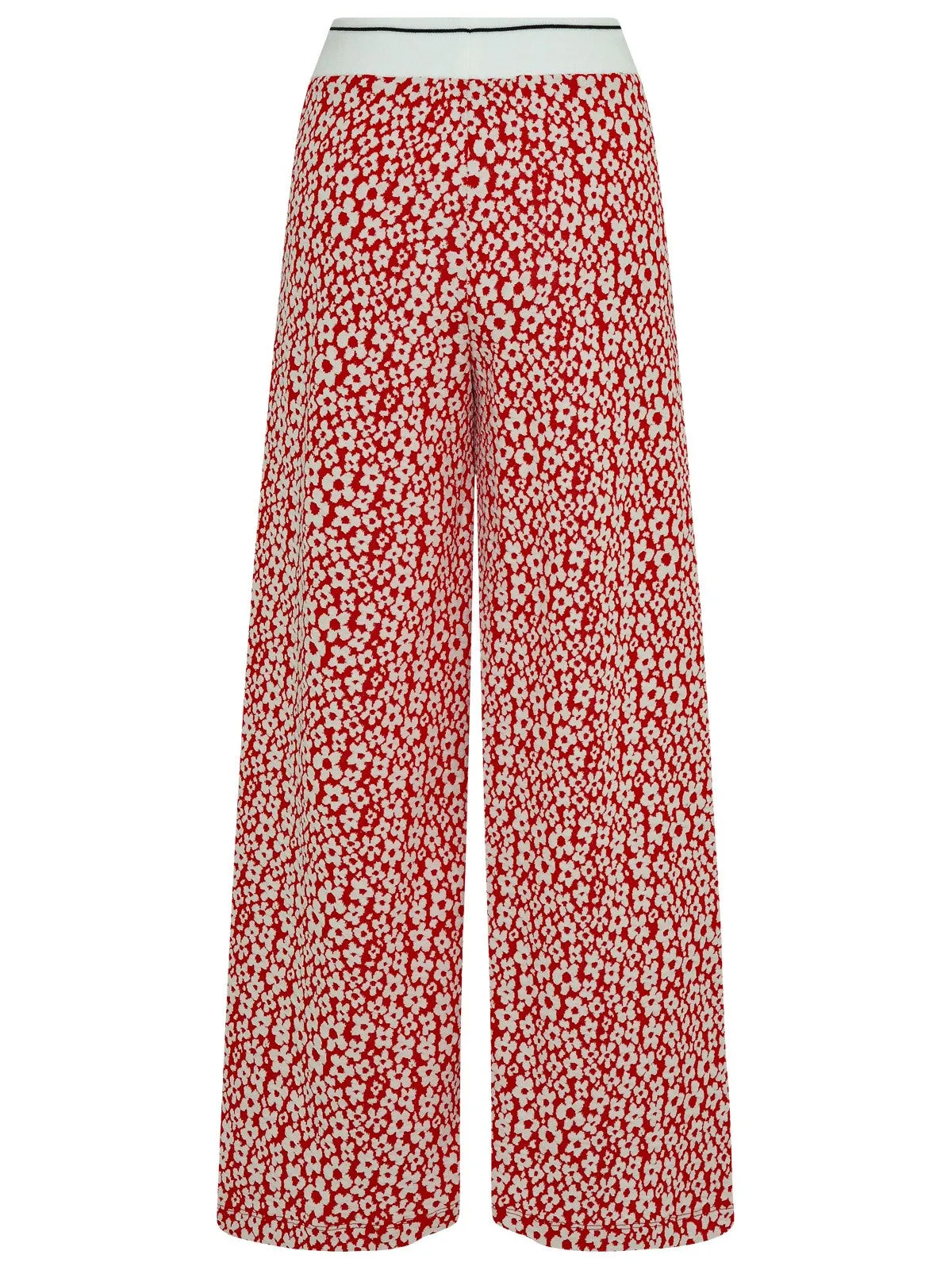 MSGM Floral Print Flared Pants