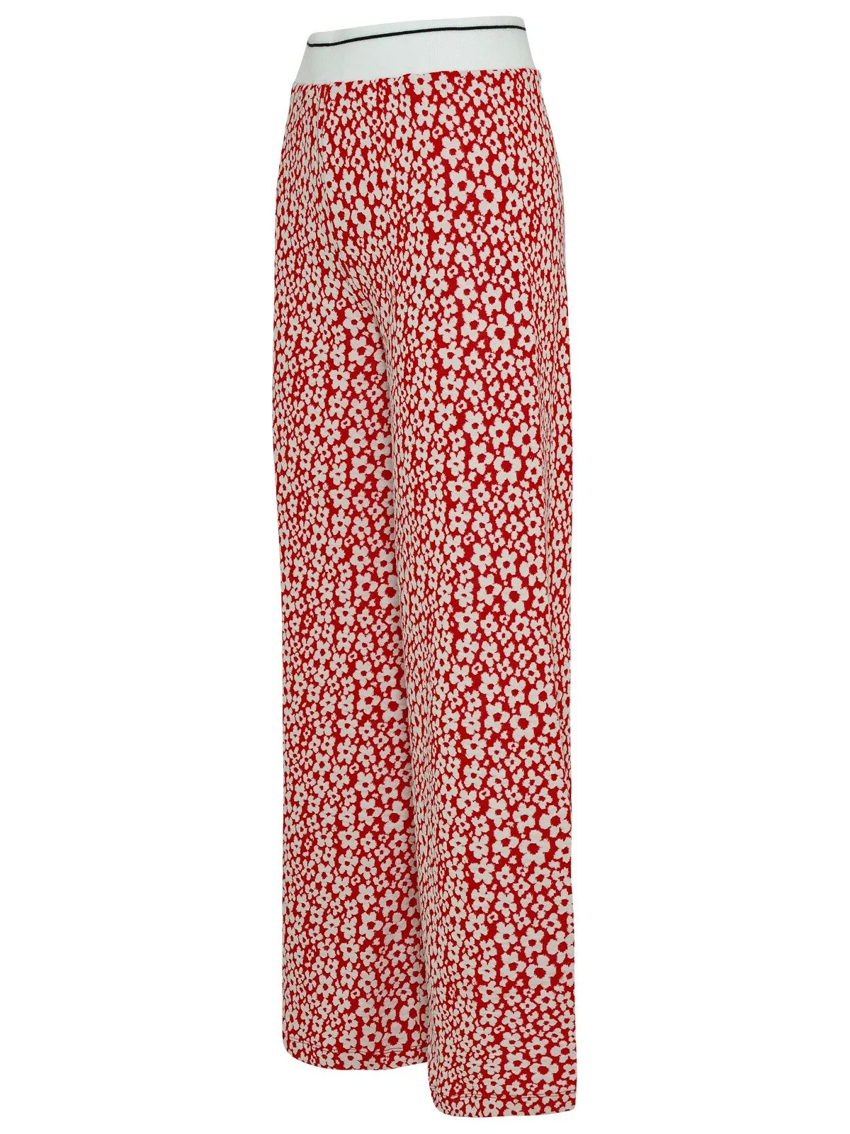 MSGM Floral Print Flared Pants