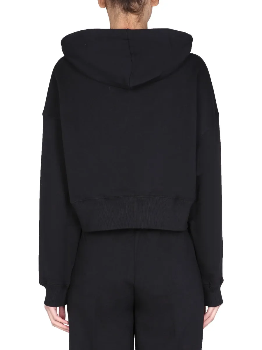 MSGM Graphic Printed Drawstring Hoodie