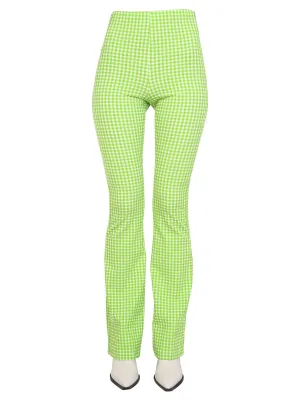 MSGM High Waisted Checked Flared Pants