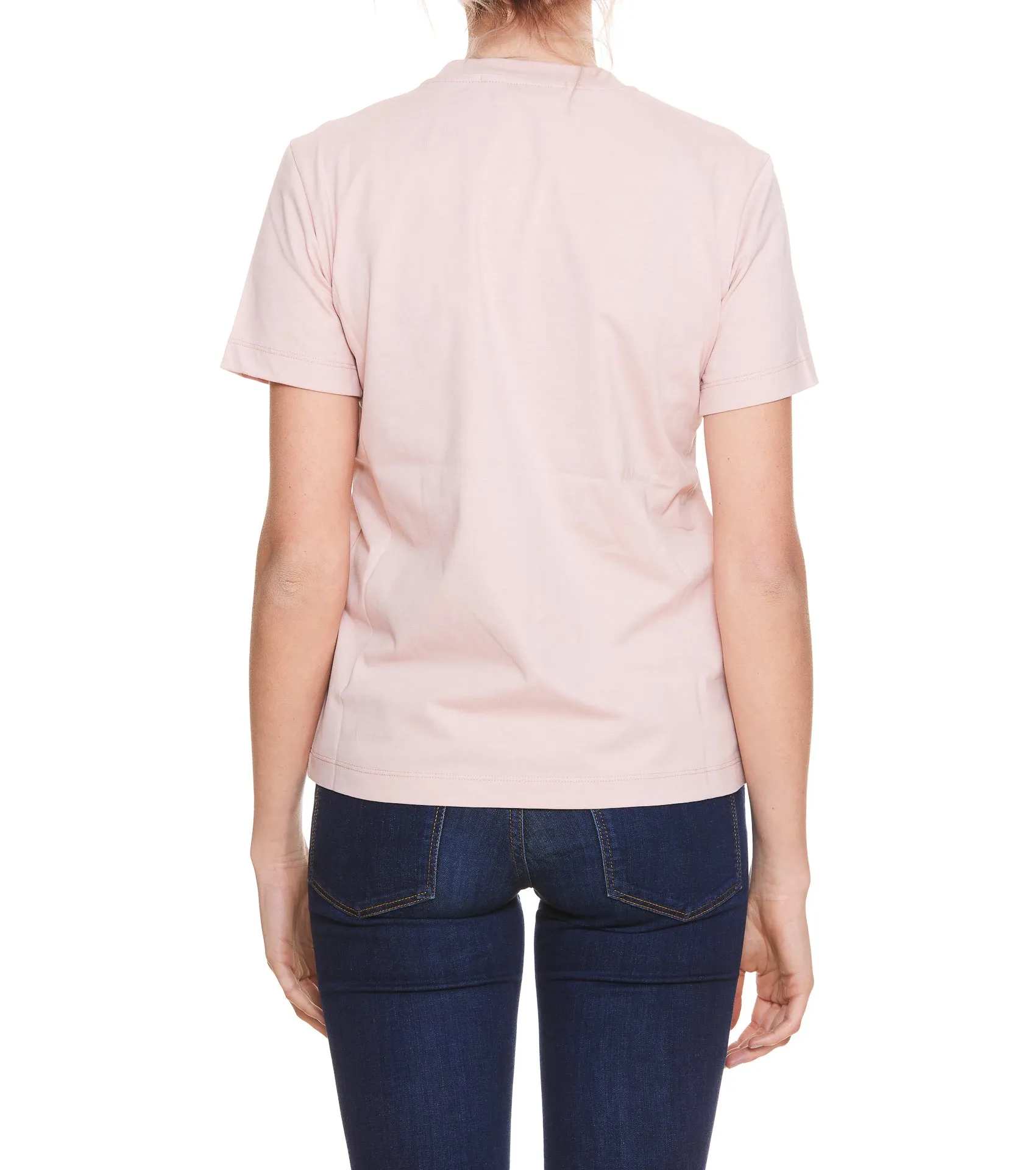 MSGM Logo Embellished Crewneck T-Shirt