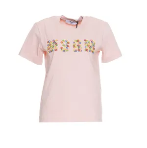 MSGM Logo Embellished Crewneck T-Shirt