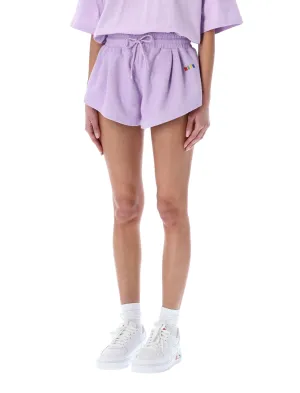 MSGM Logo Embroidered Drawstring Shorts