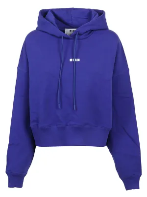 MSGM Logo Printed Drawstring Hoodie
