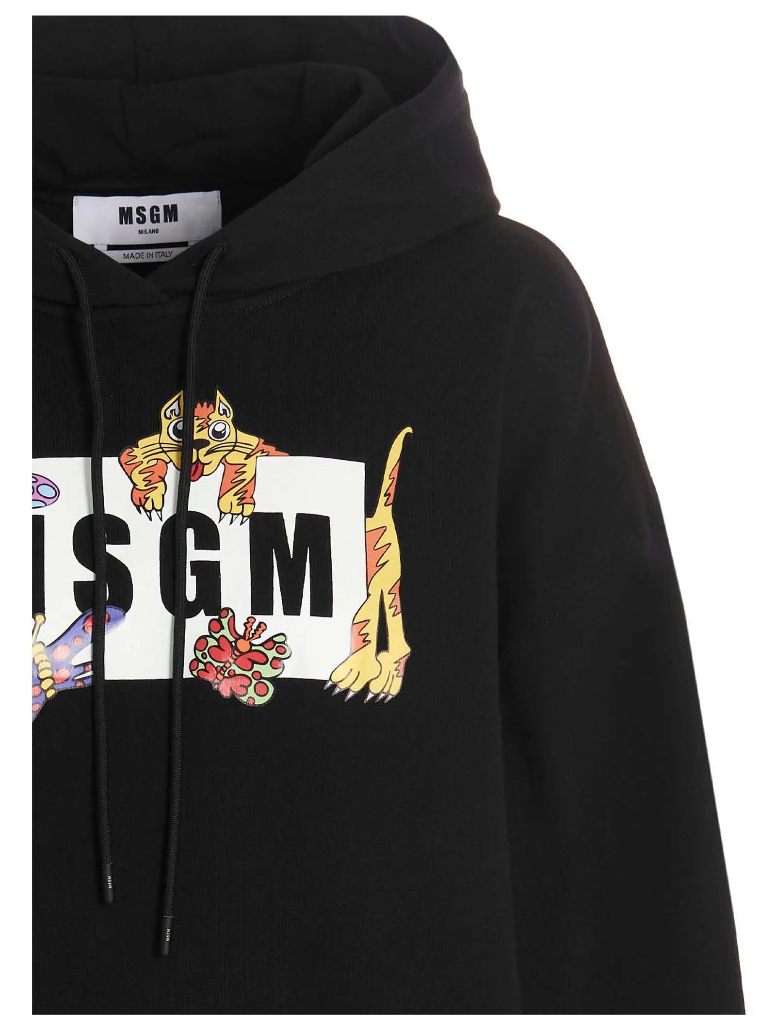 MSGM Logo Printed Drawstring Hoodie