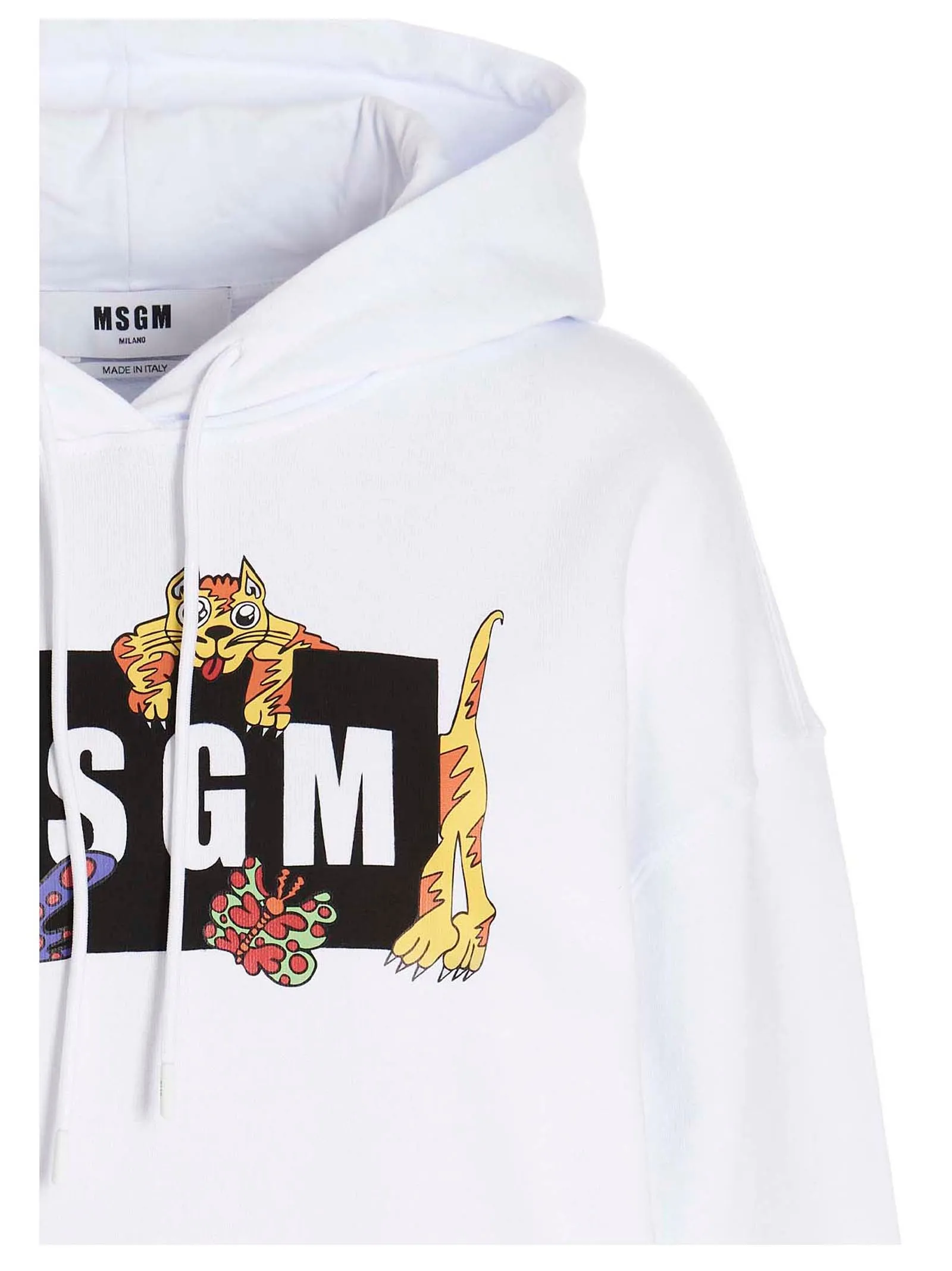 MSGM Logo Printed Drawstring Hoodie
