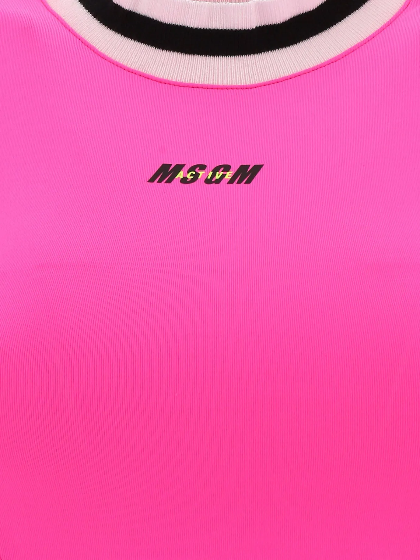 MSGM Logo Printed Sports Bra Top