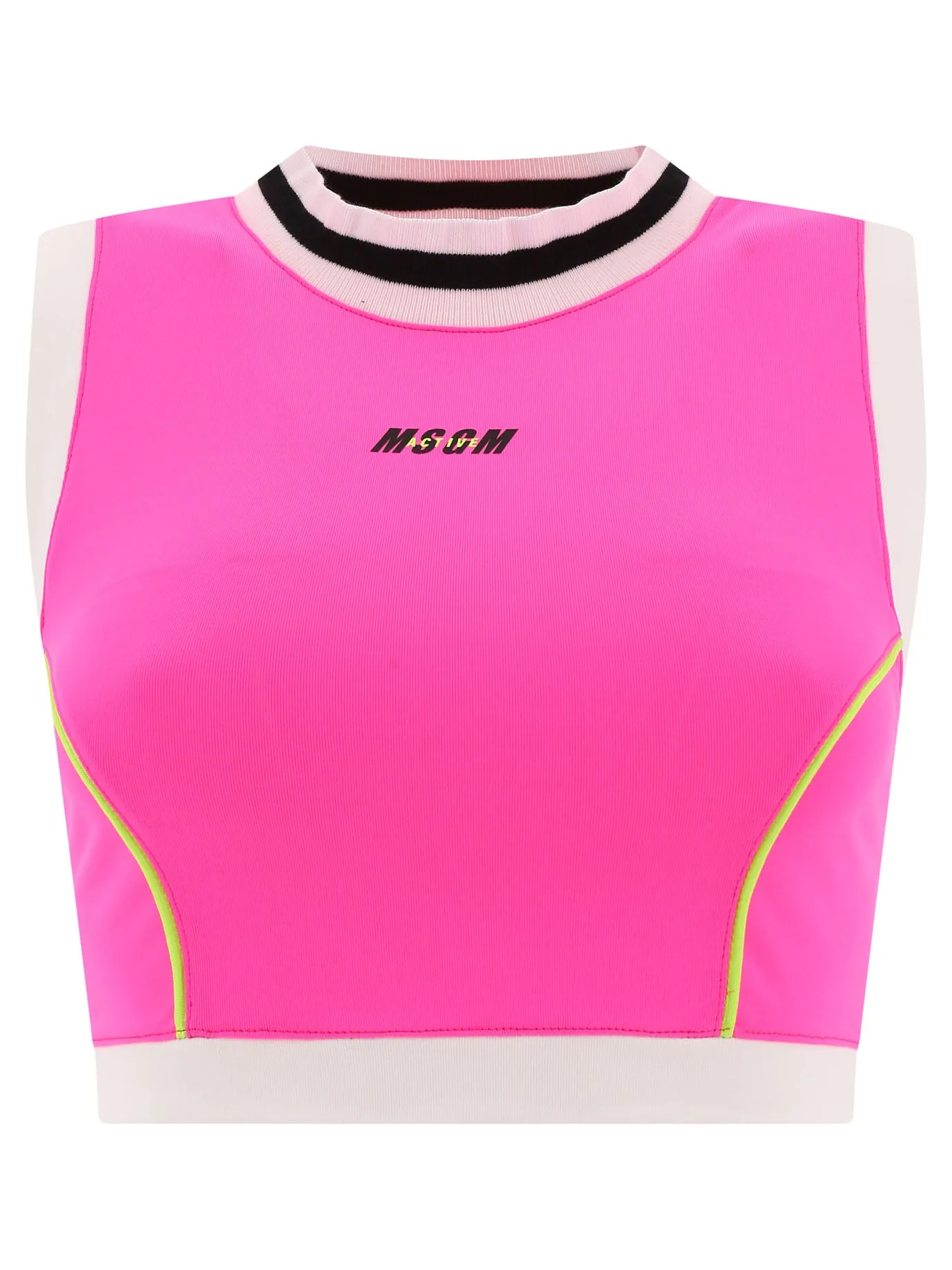MSGM Logo Printed Sports Bra Top