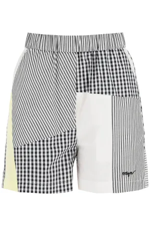 MSGM Patchwork Elastic Waist Shorts